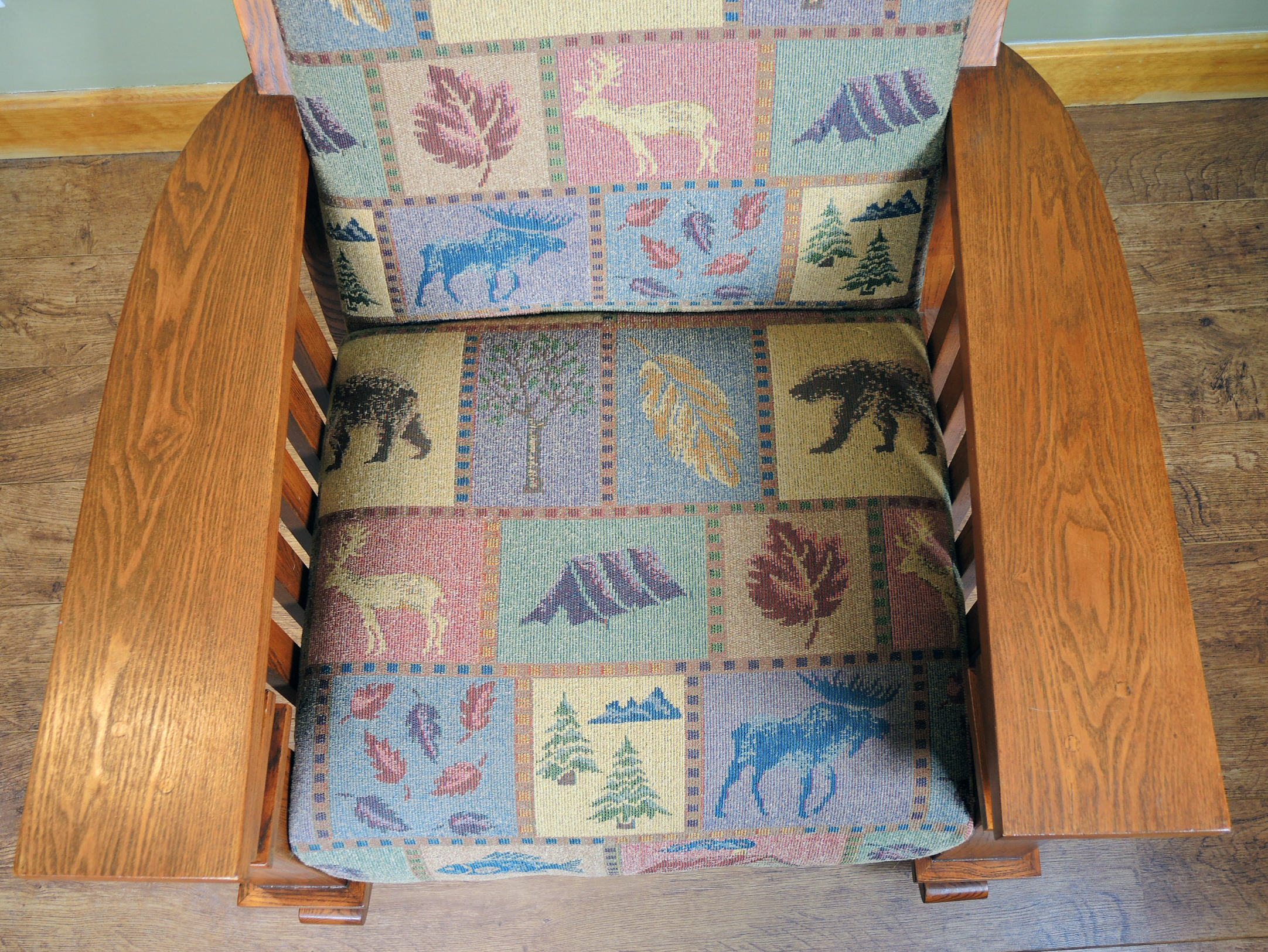 Schweiger Furniture Arts and Crafts Style Oak Rocking Armchair