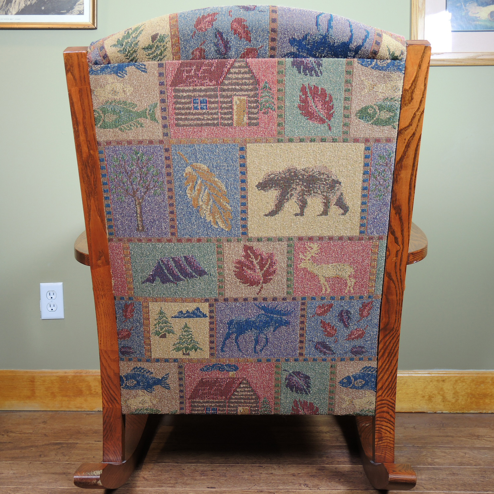 Schweiger Furniture Arts and Crafts Style Oak Rocking Armchair