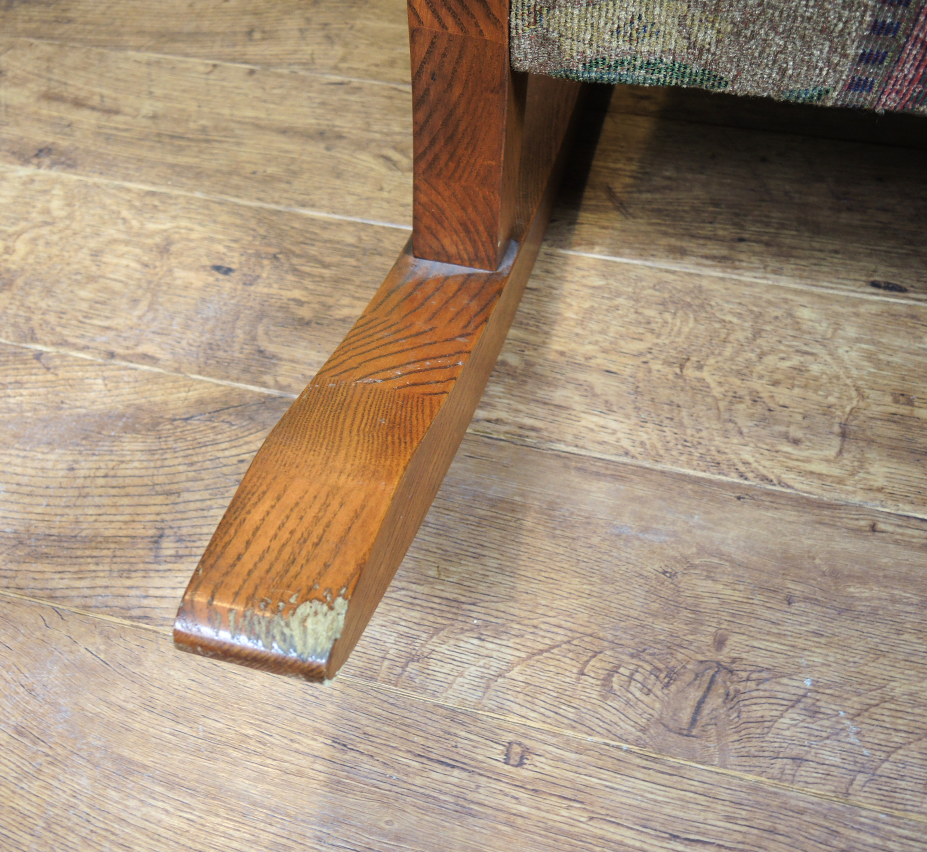 Schweiger Furniture Arts and Crafts Style Oak Rocking Armchair