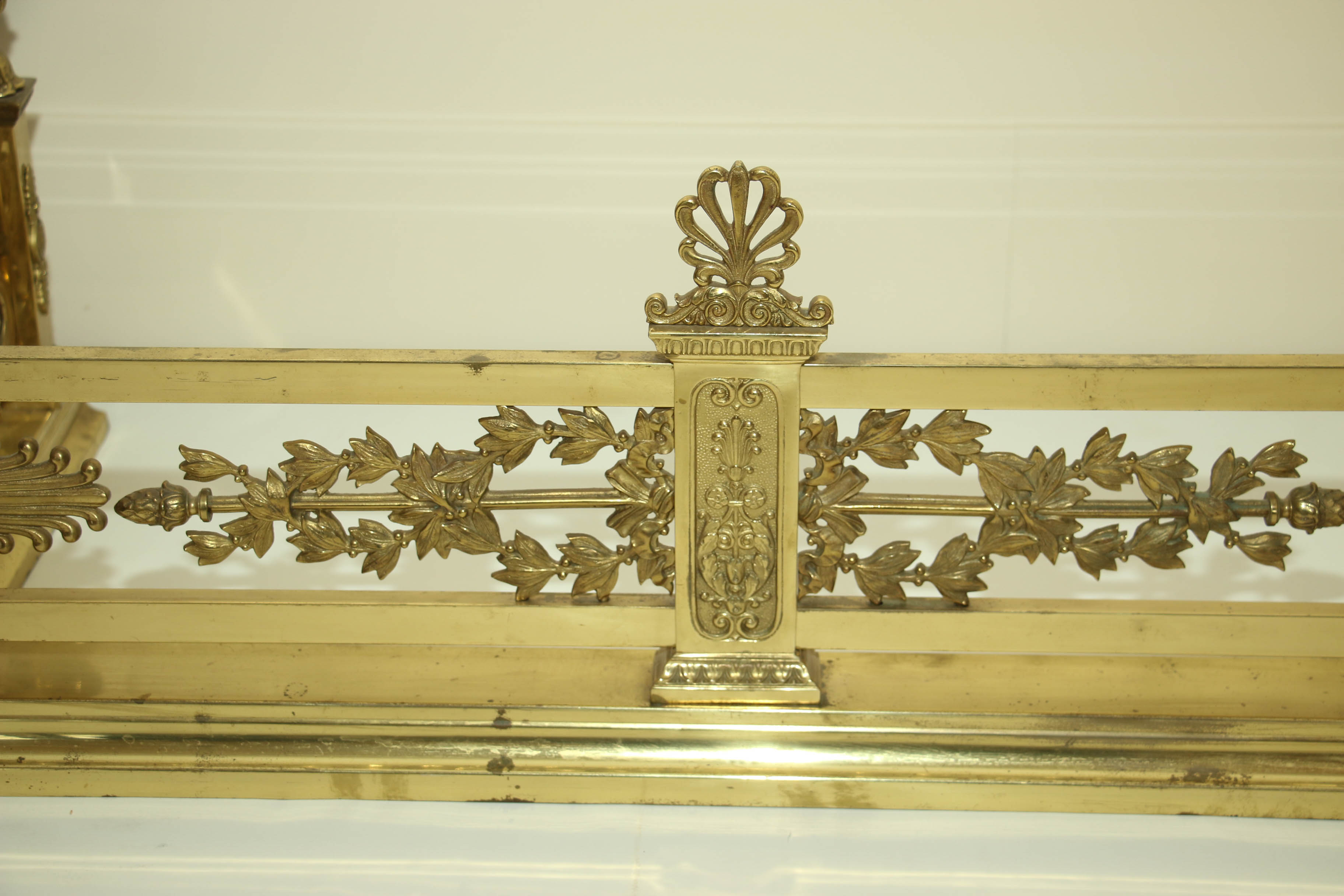 Empire Style Brass Fireplace Fender
