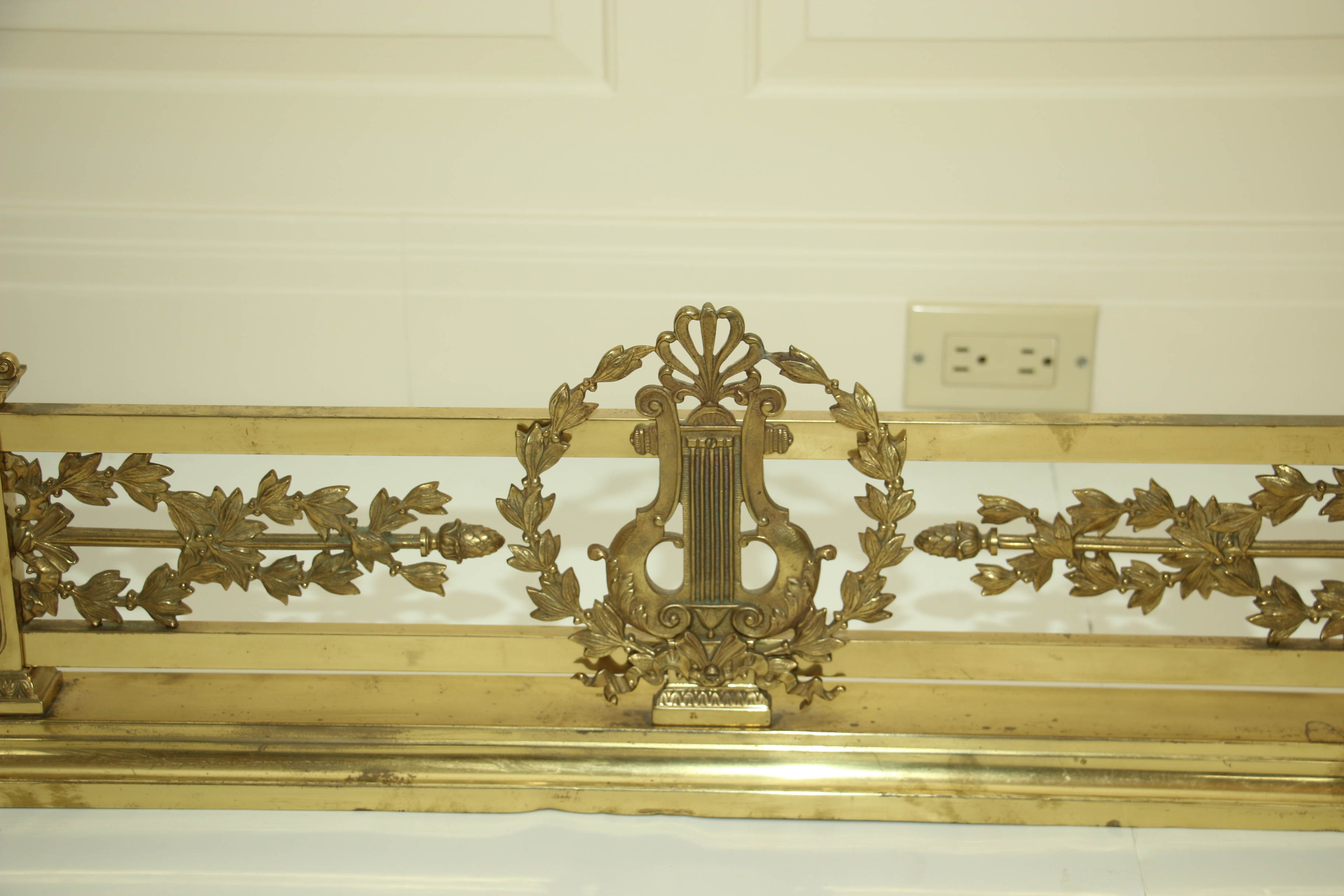 Empire Style Brass Fireplace Fender