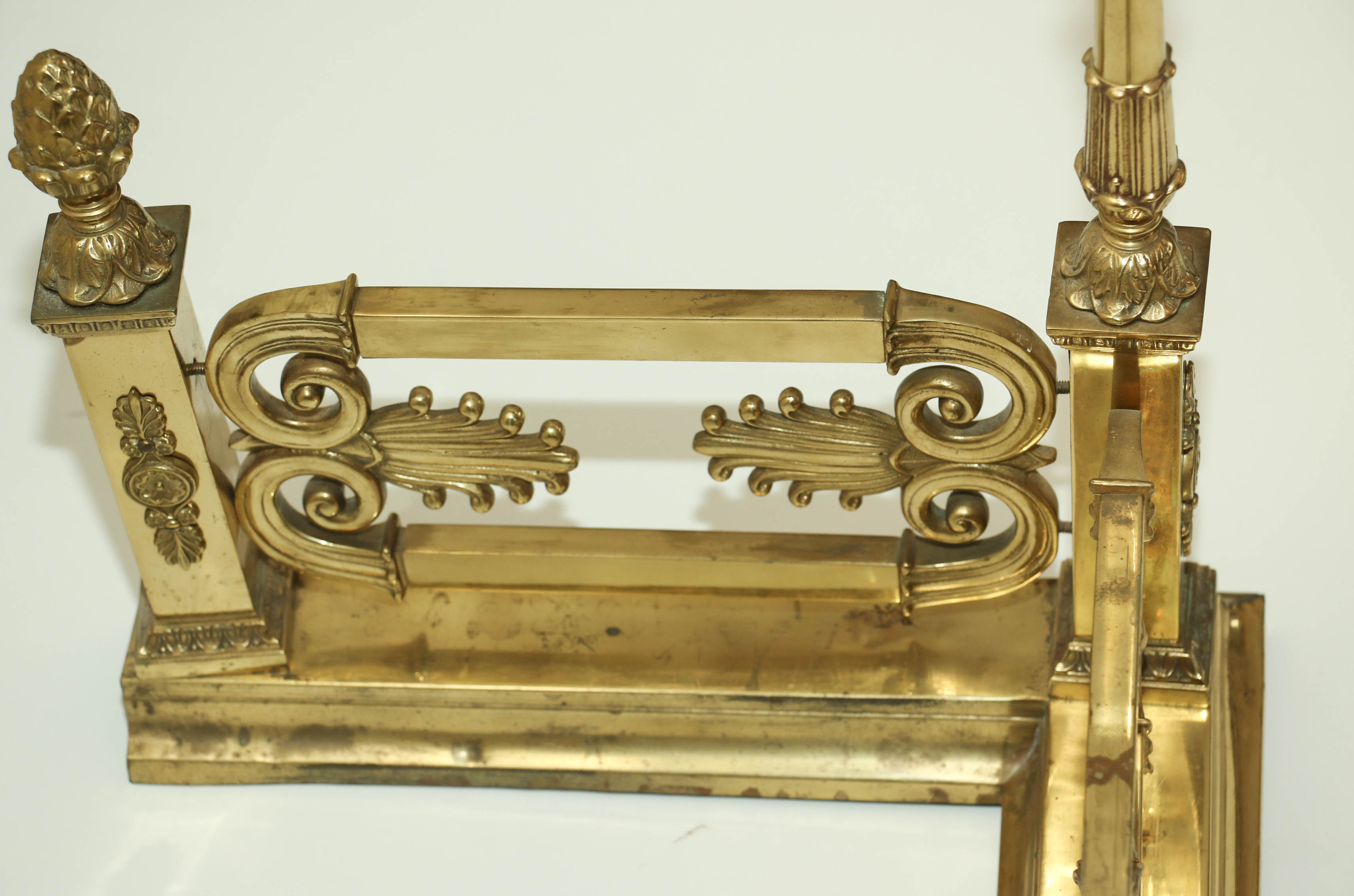 Empire Style Brass Fireplace Fender