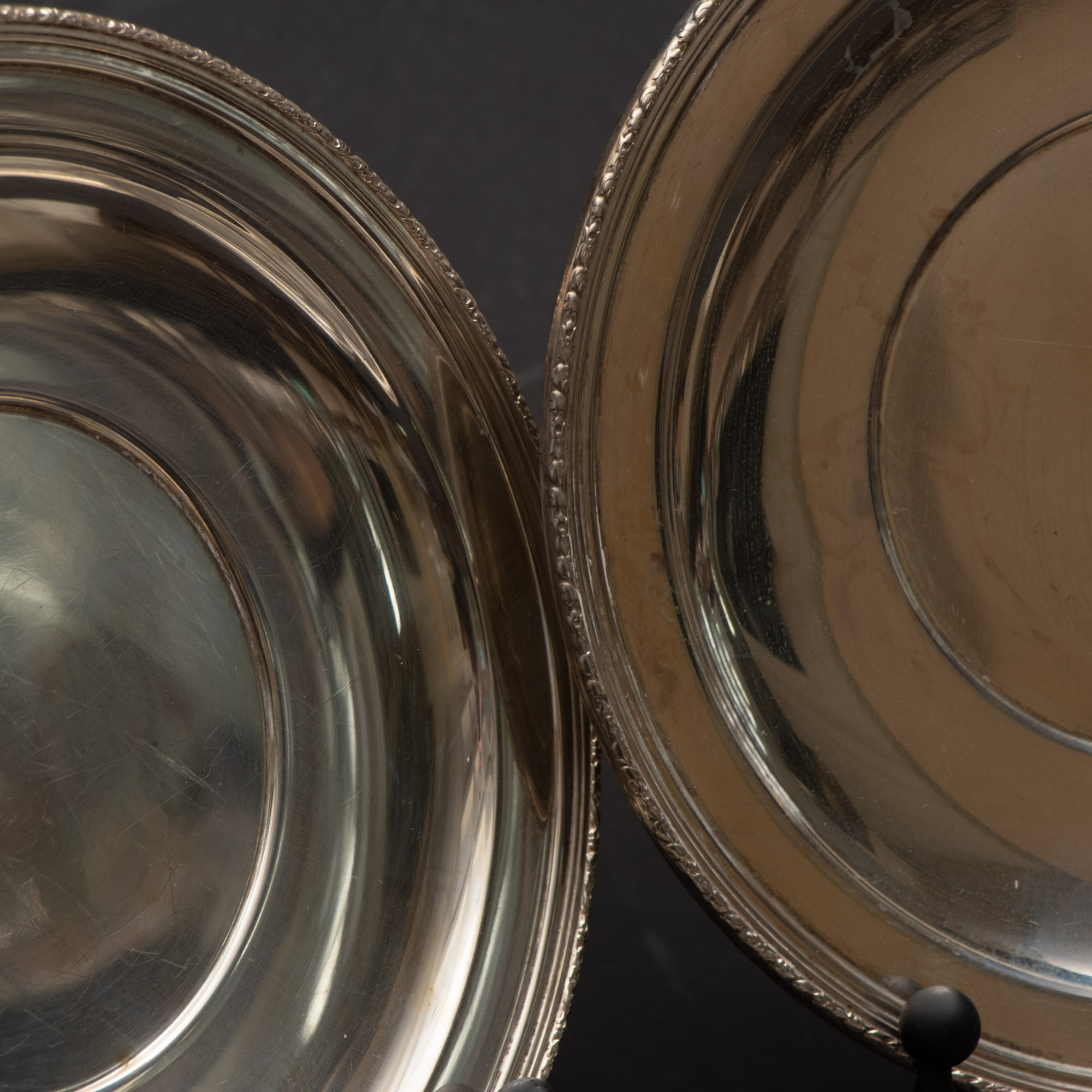 Lunt Sterling Silver "William & Mary"  Plates, Early to Mid 20th Century