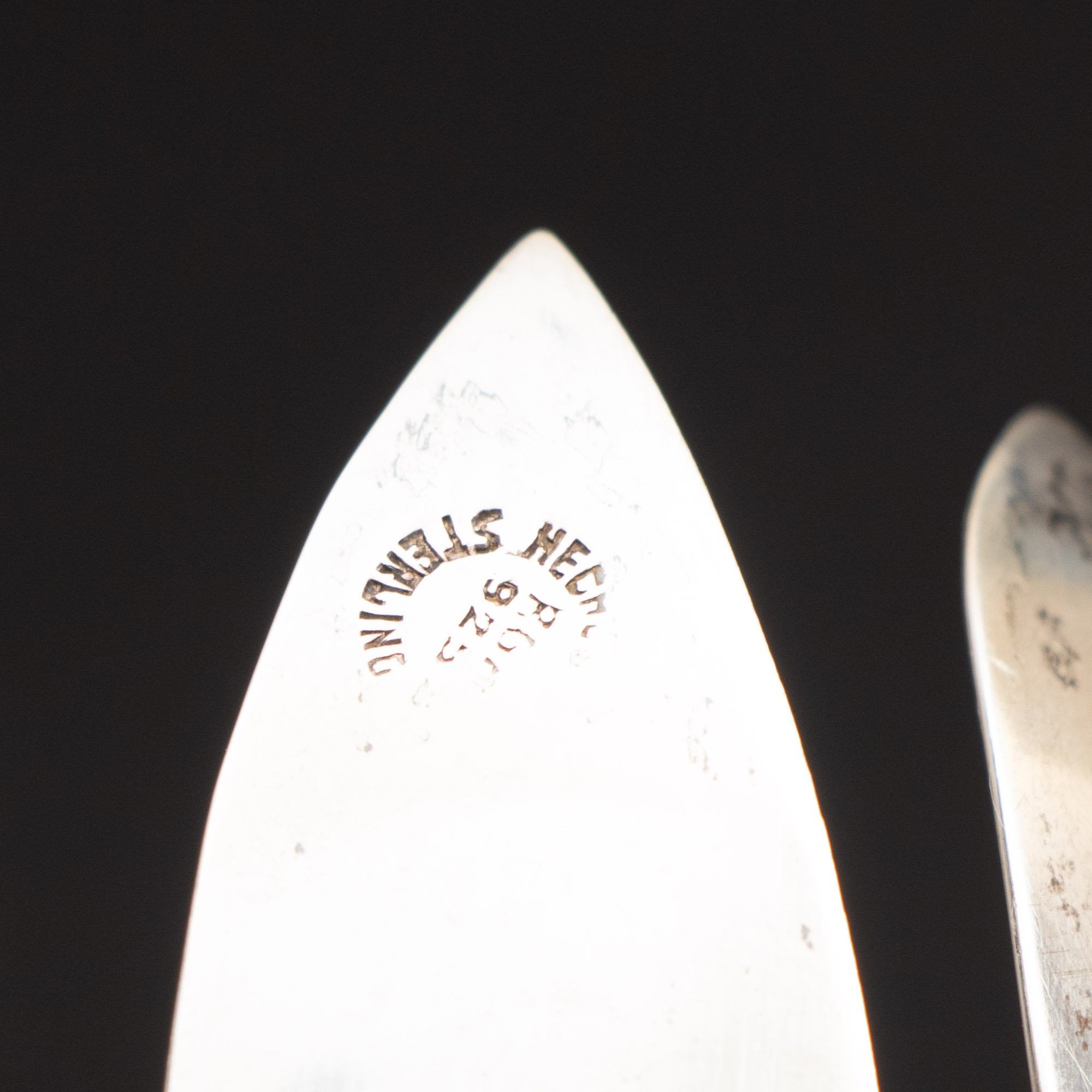 Mexican Modern Sterling and Wood Salad Serving Set, Mid-Century