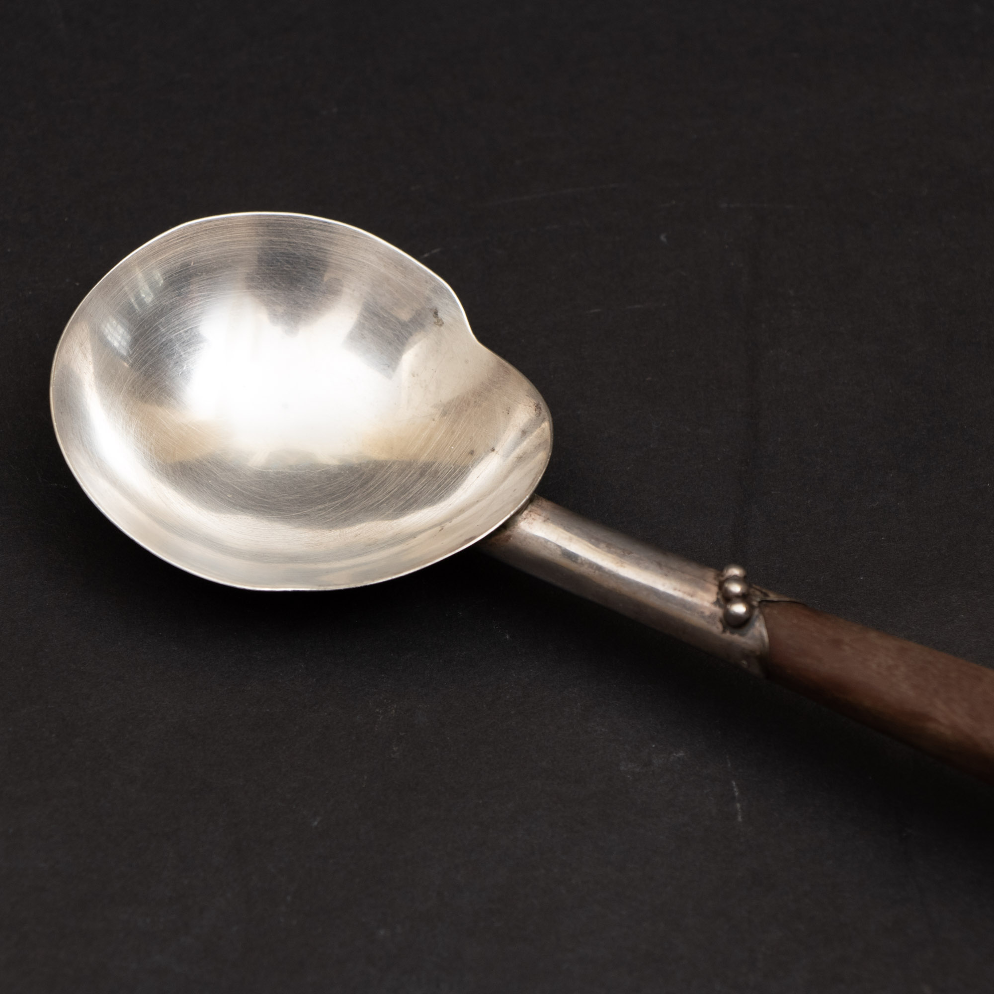 Mexican Modern Sterling and Wood Salad Serving Set, Mid-Century