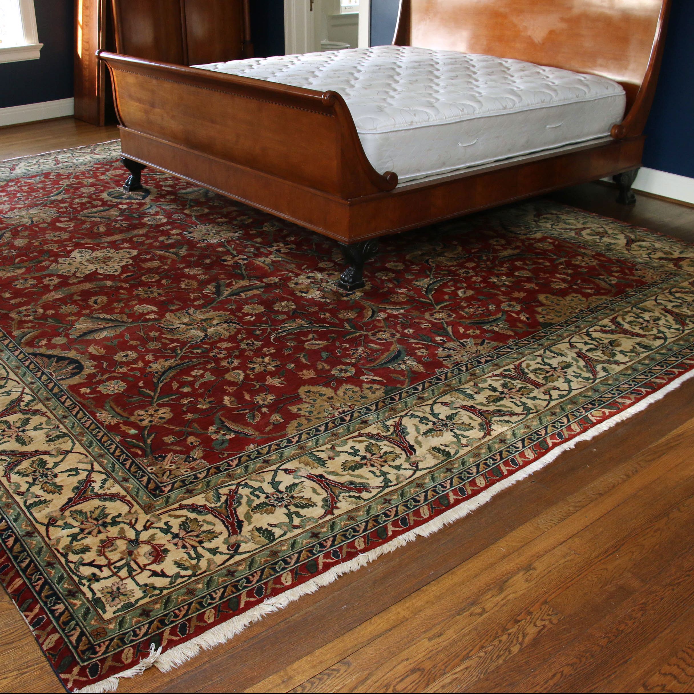 11'9 x 15'4 Hand-Knotted Indian Wool Area Rug from The Rug Gallery