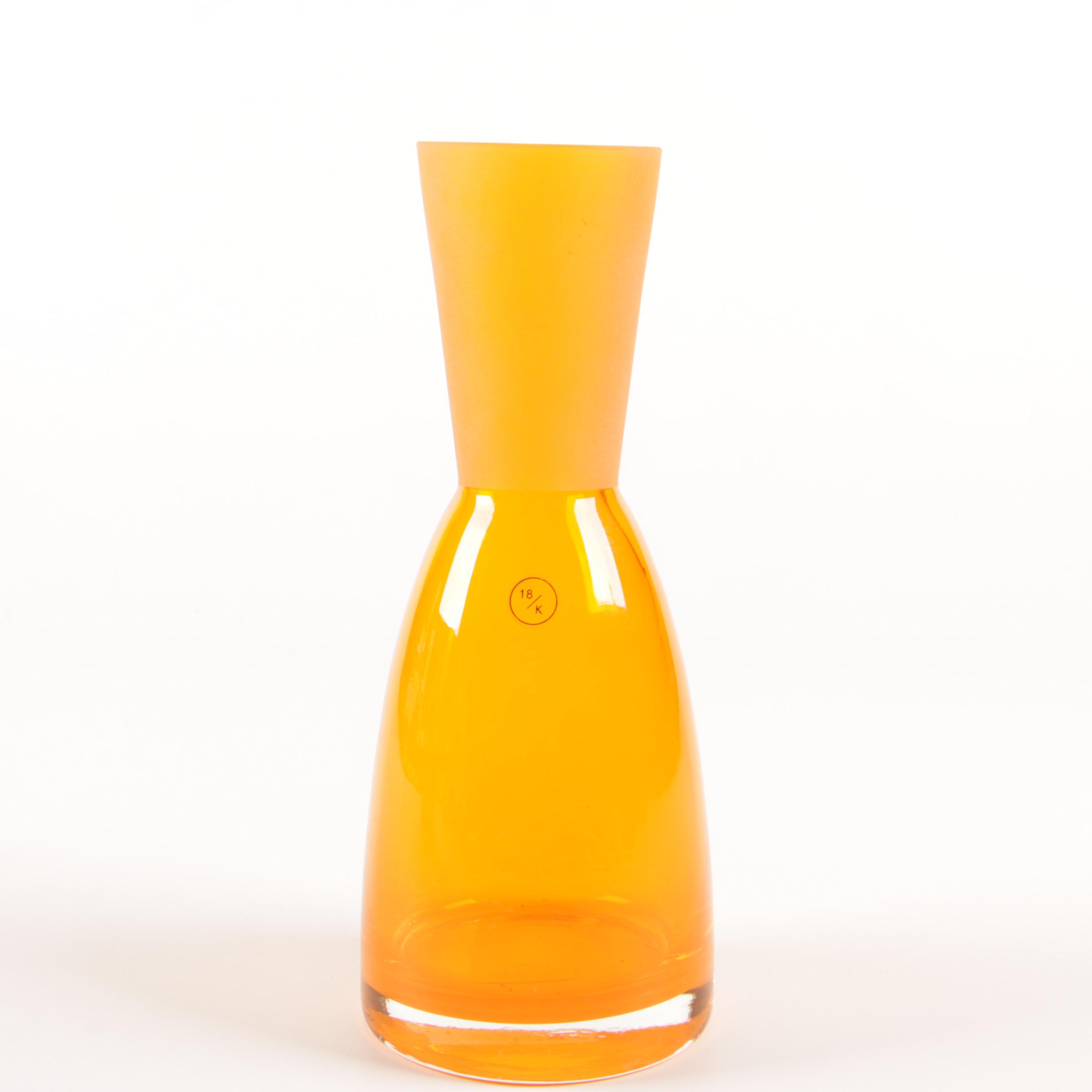 Leonardo Orange Glass "Swing" Vase, Eighteen Karat "Slush" Vases and Other Vases