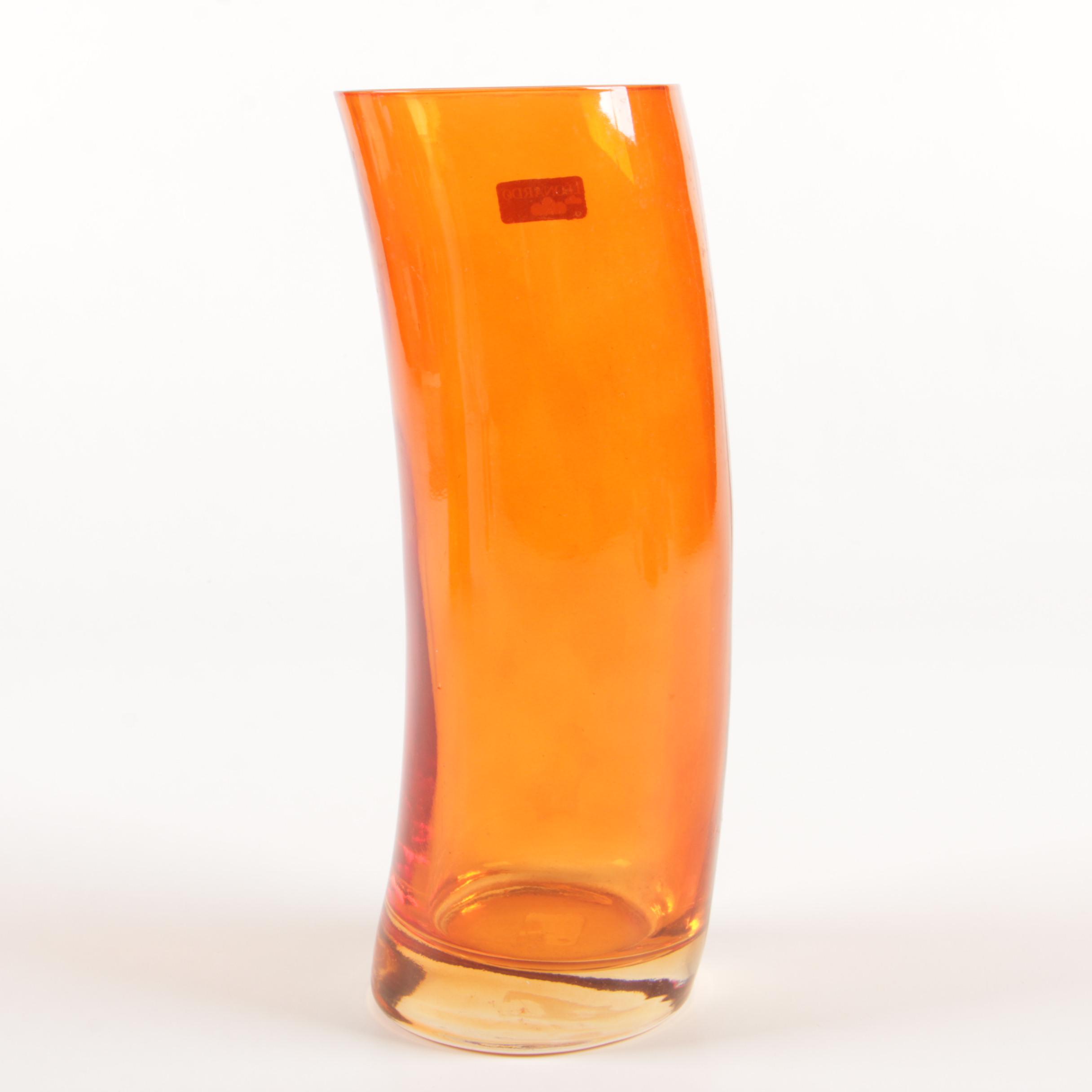 Leonardo Orange Glass "Swing" Vase, Eighteen Karat "Slush" Vases and Other Vases