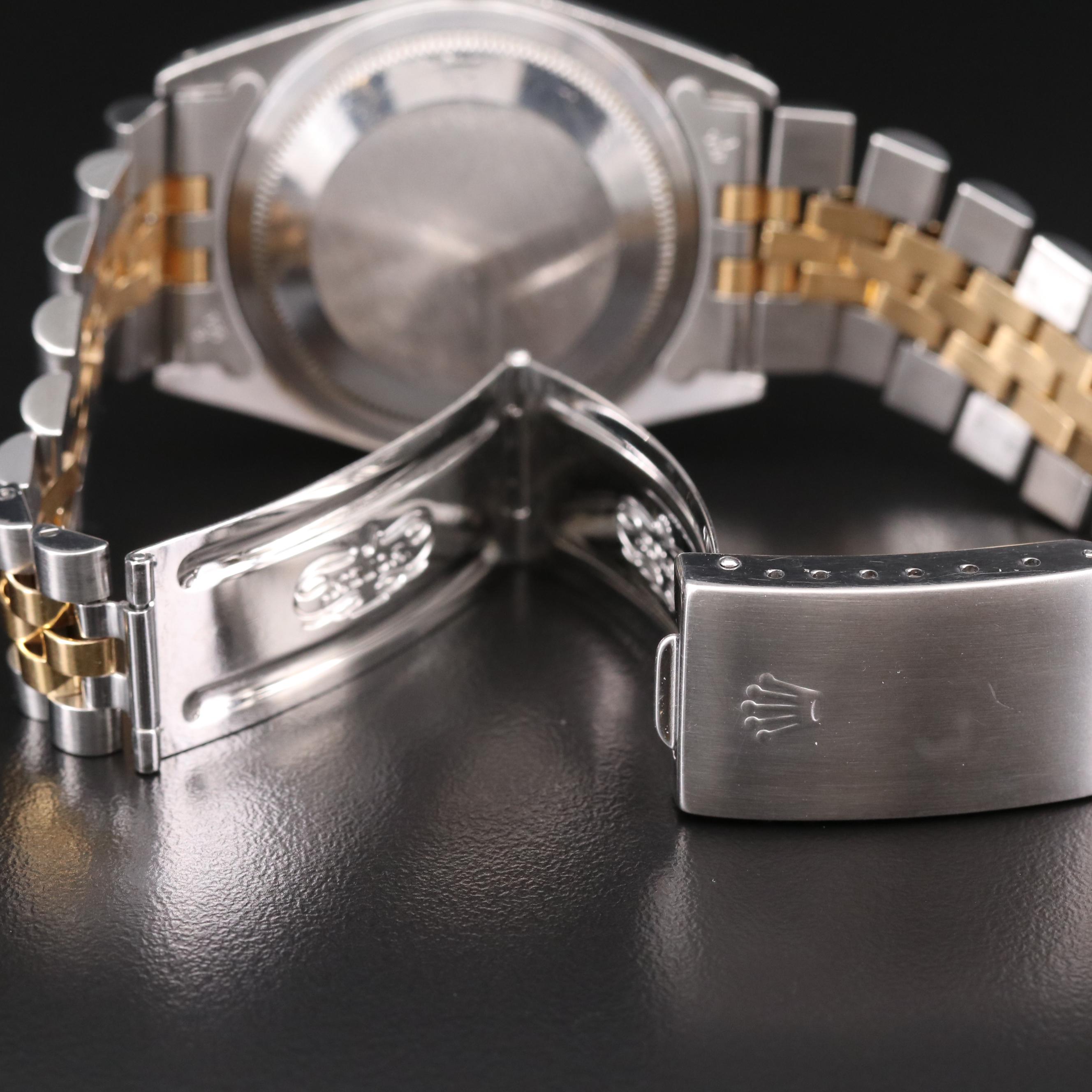 Rolex Datejust 18K Gold and Stainless Steel Automatic Watch, 1989