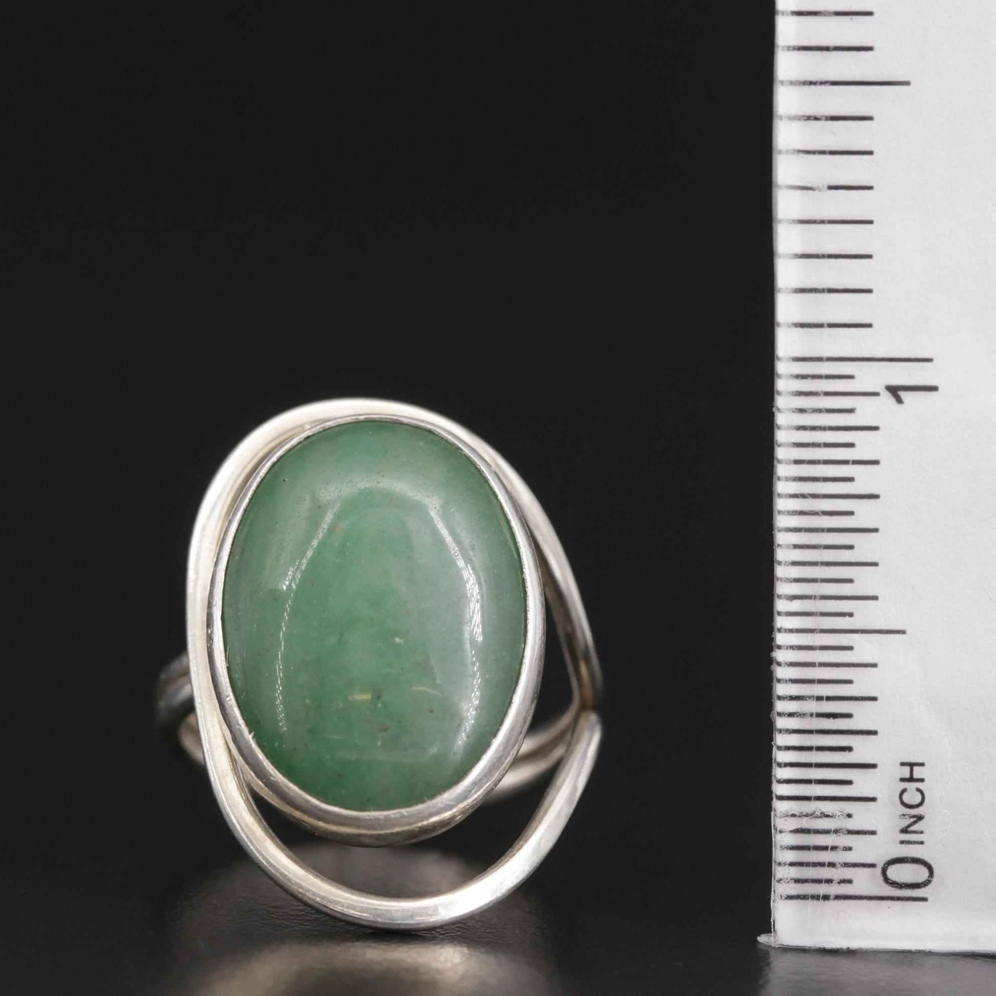 Sterling Silver Rings with a Variety of Green Gemstones