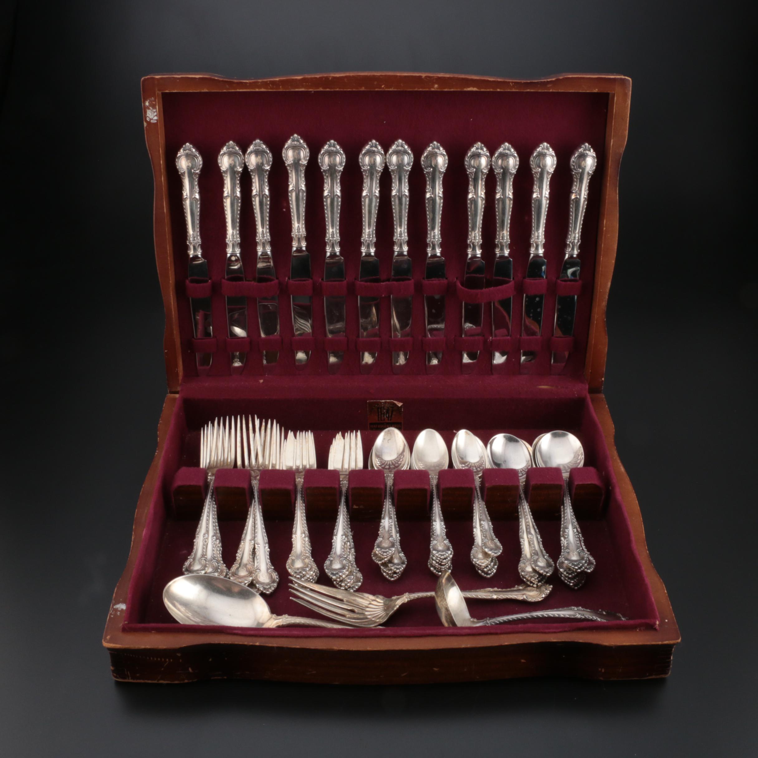 Gorham "English Gadroon" Sterling Silver Flatware Set, Mid to Late 20th Century