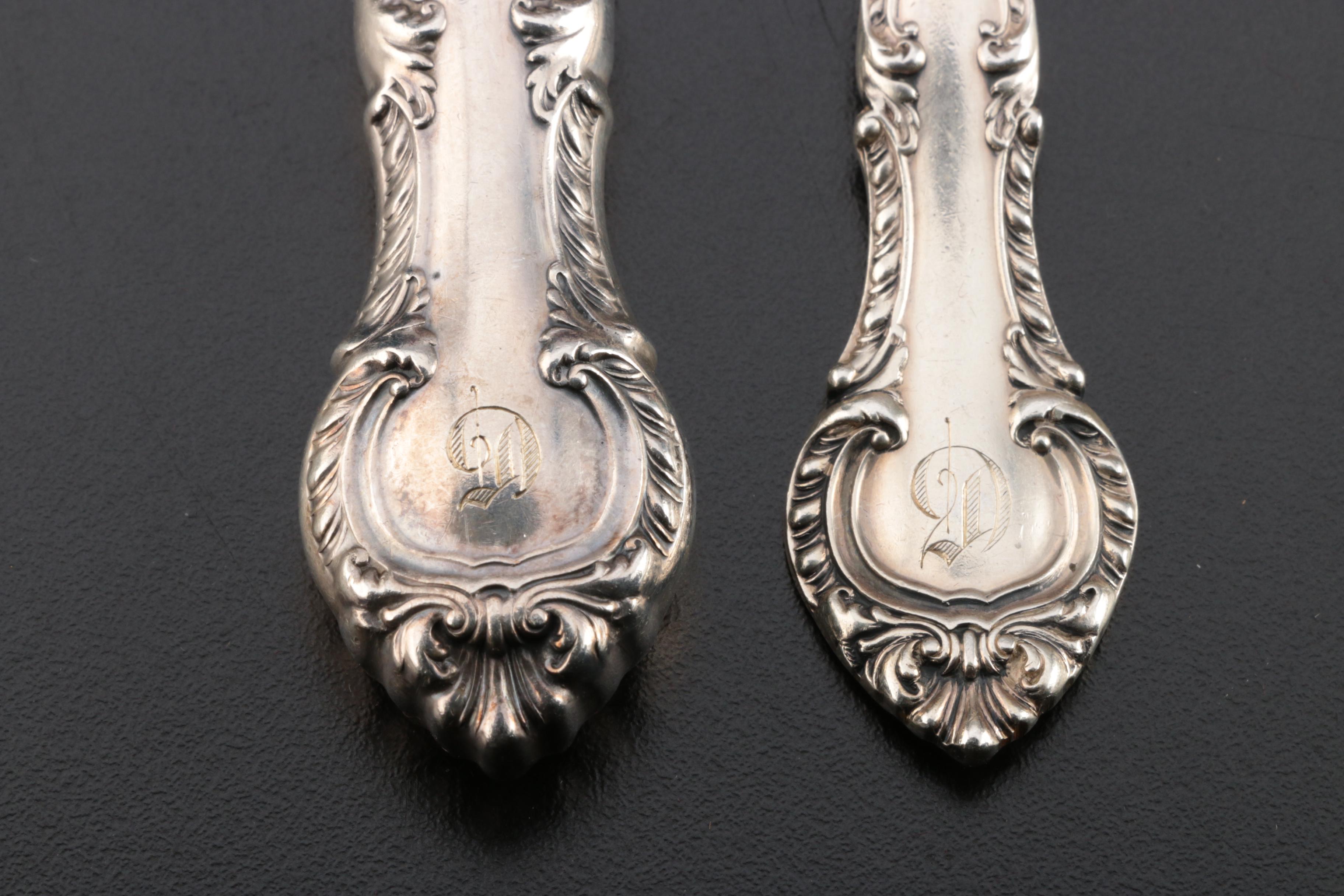 Gorham "English Gadroon" Sterling Silver Flatware Set, Mid to Late 20th Century