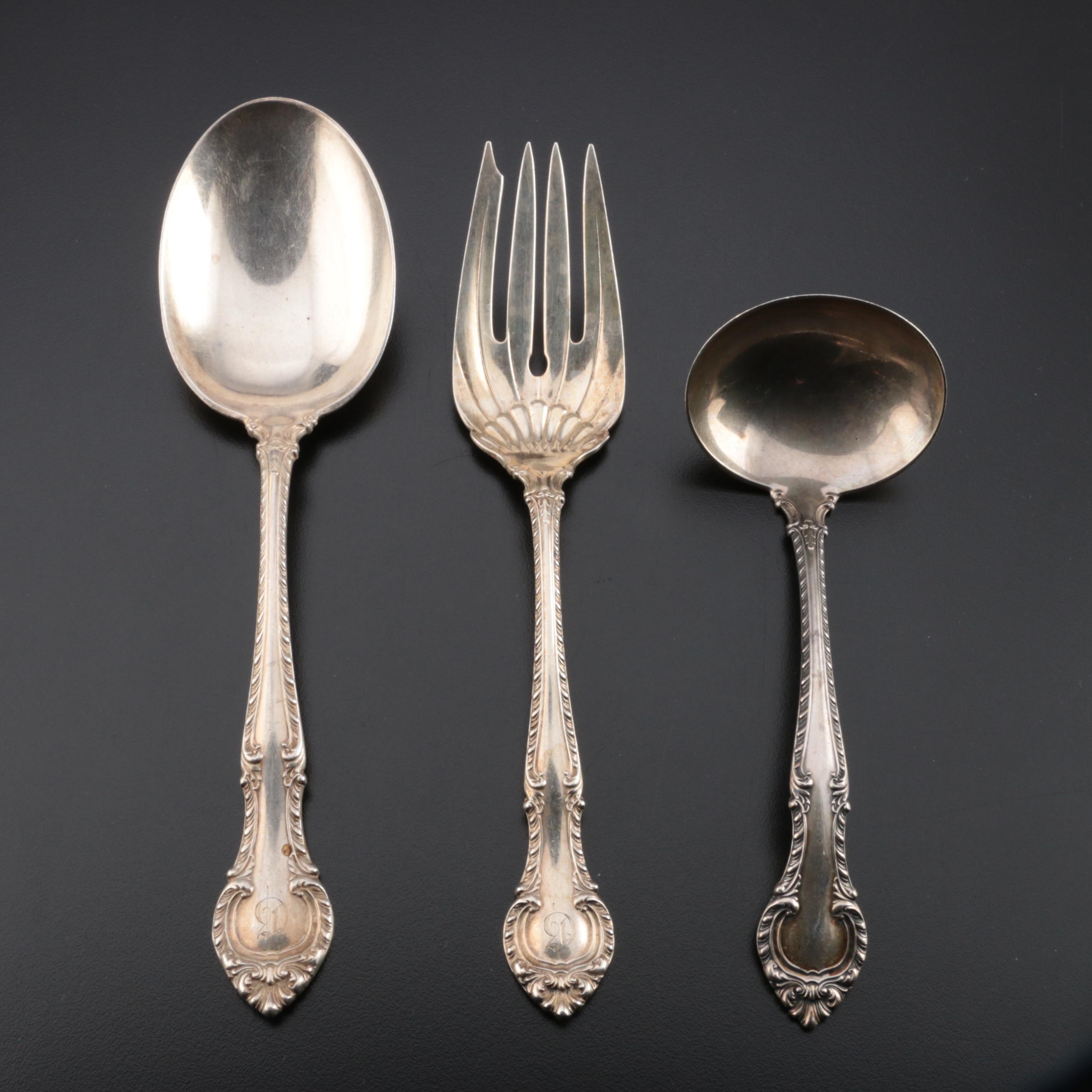Gorham "English Gadroon" Sterling Silver Flatware Set, Mid to Late 20th Century