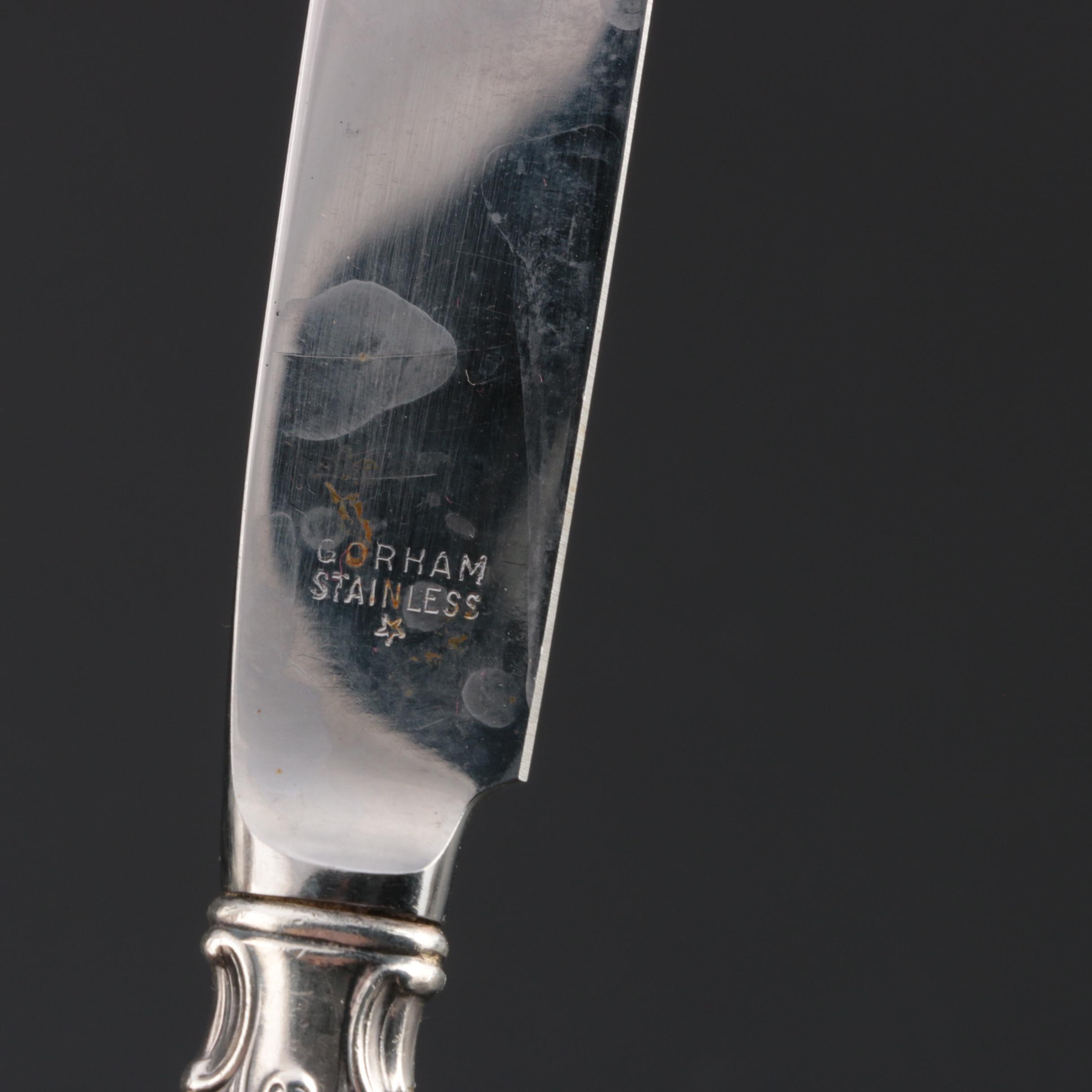 Gorham "English Gadroon" Sterling Silver Flatware Set, Mid to Late 20th Century