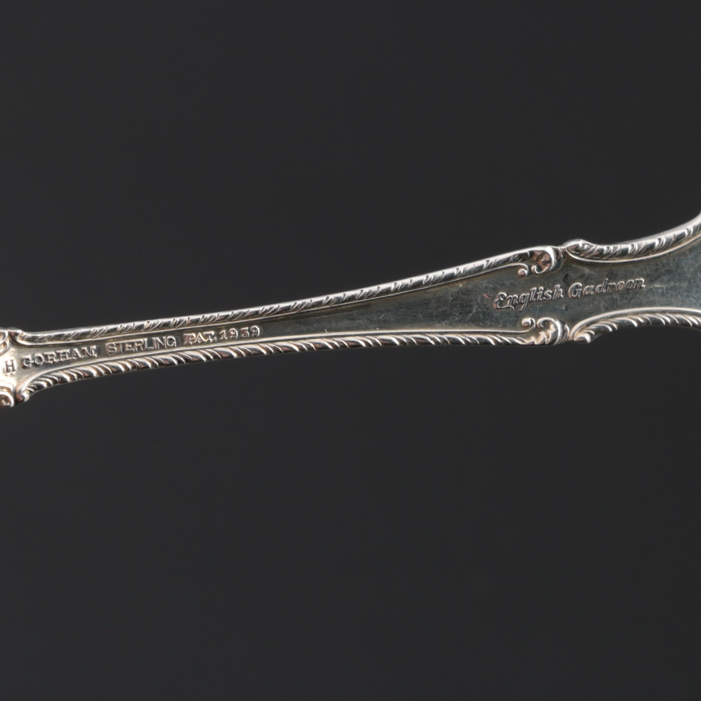 Gorham "English Gadroon" Sterling Silver Flatware Set, Mid to Late 20th Century