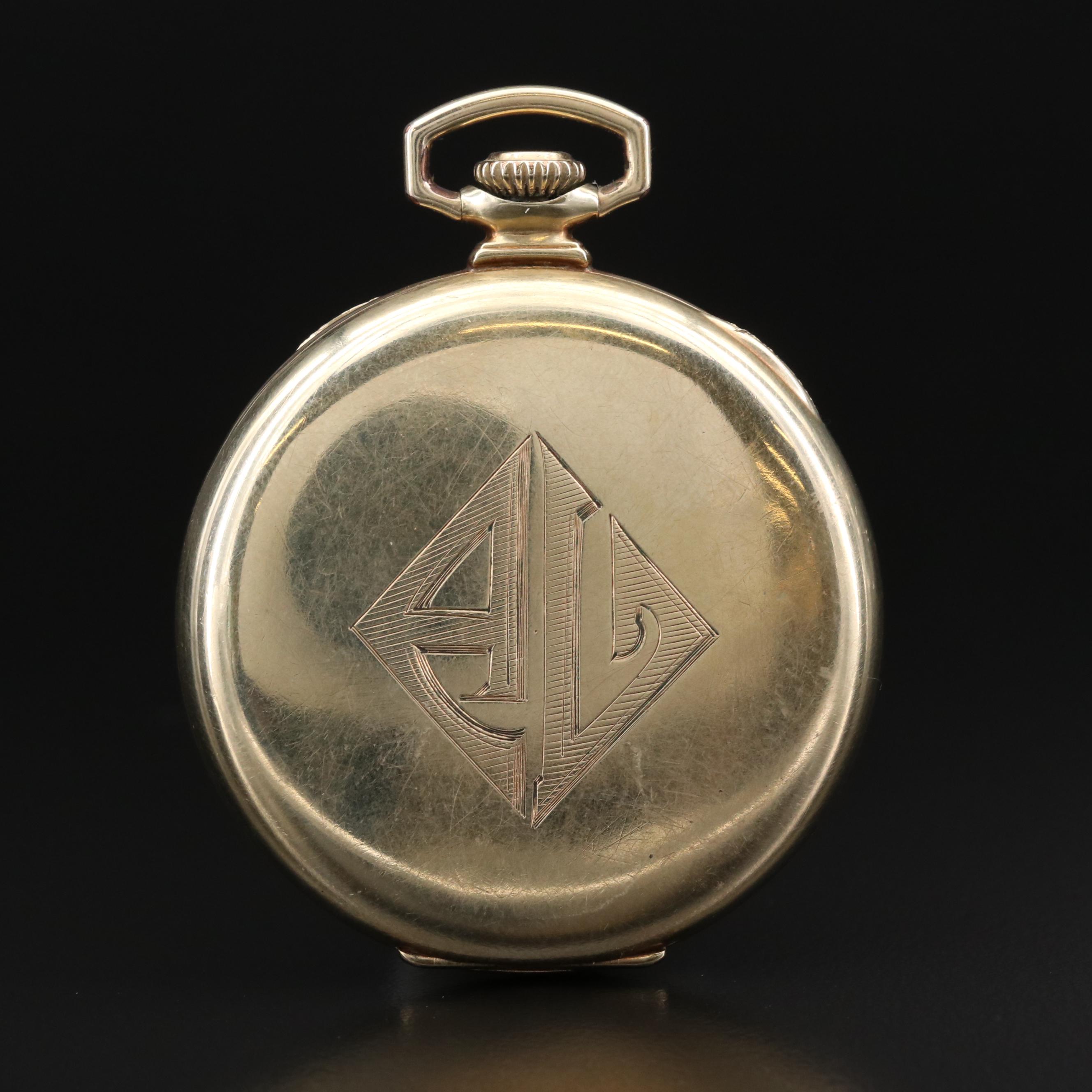 Vintage Hamilton Gold Filled Pocket Watch, 1929