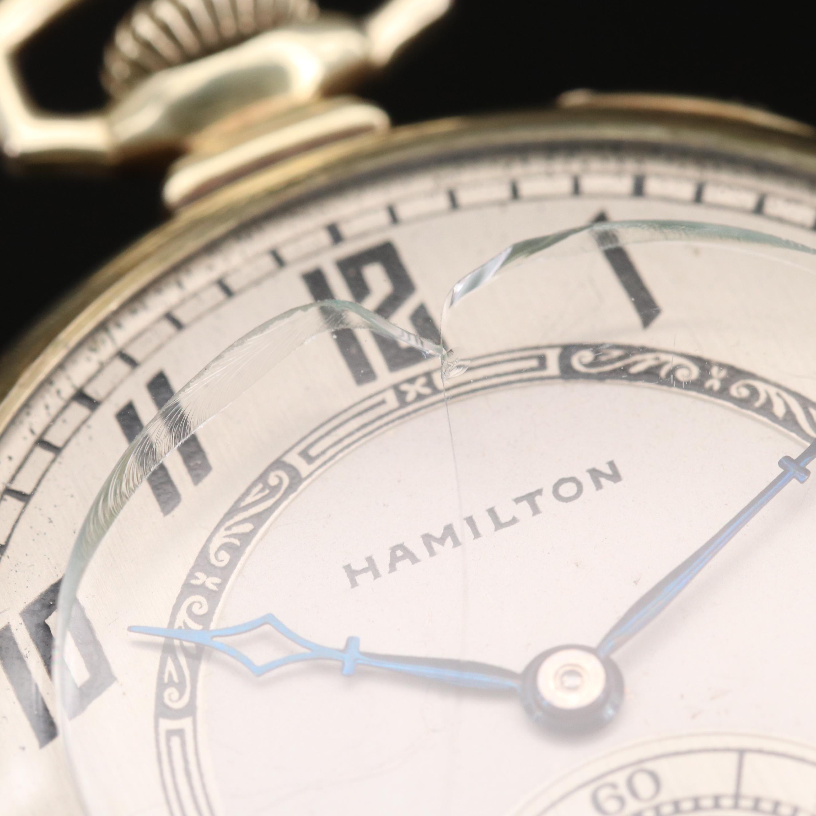 Vintage Hamilton Gold Filled Pocket Watch, 1929