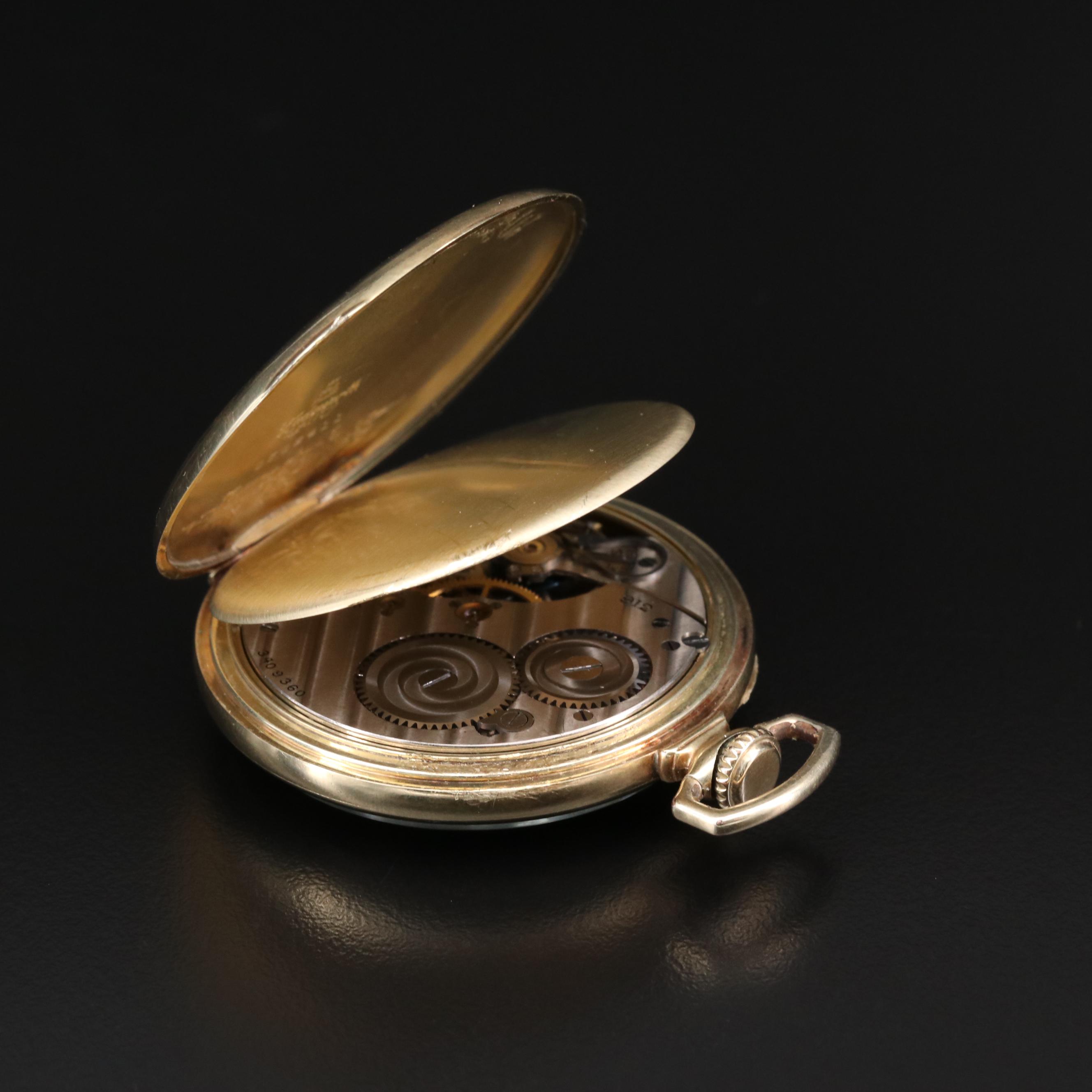 Vintage Hamilton Gold Filled Pocket Watch, 1929