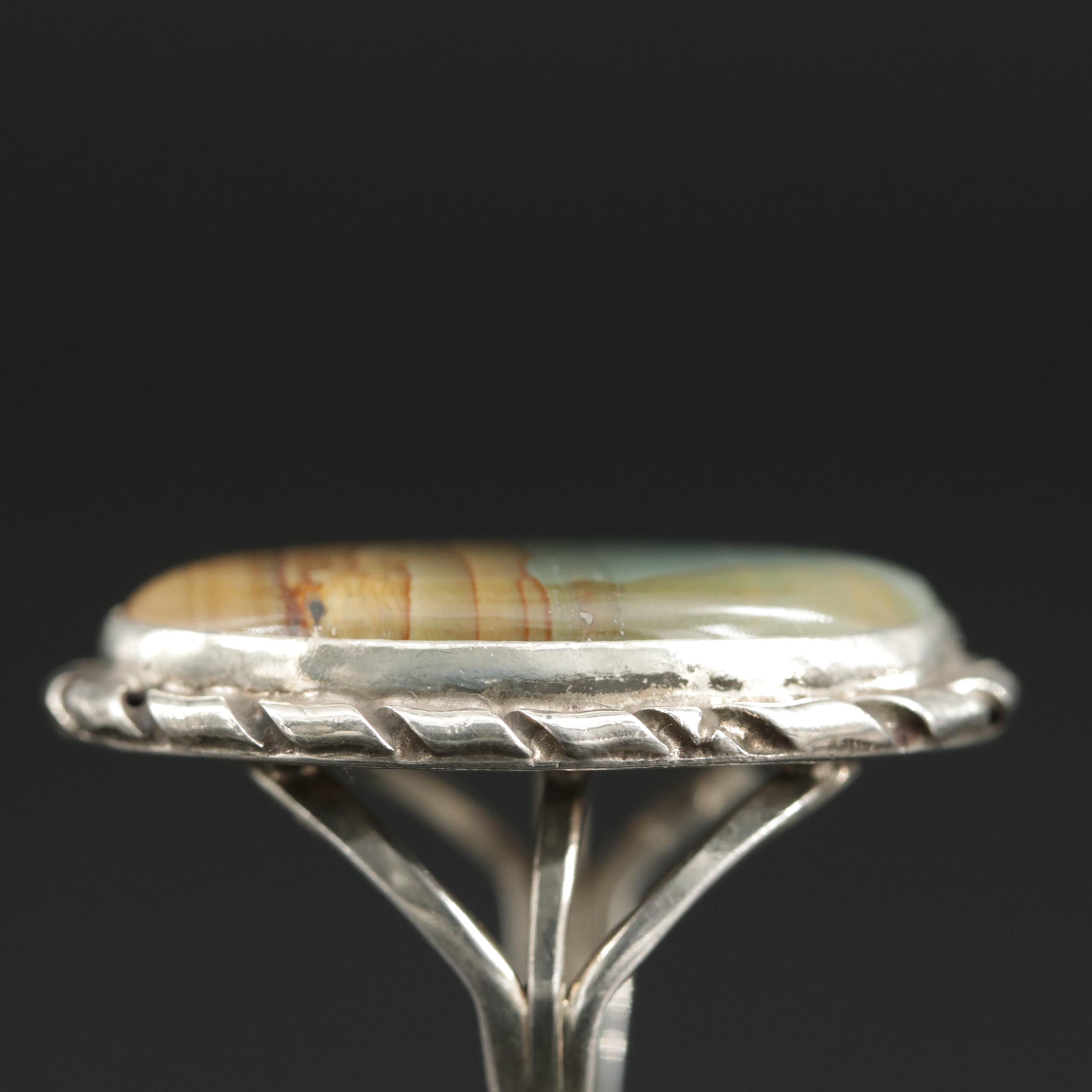 Sterling Silver Landscape Jasper Ring