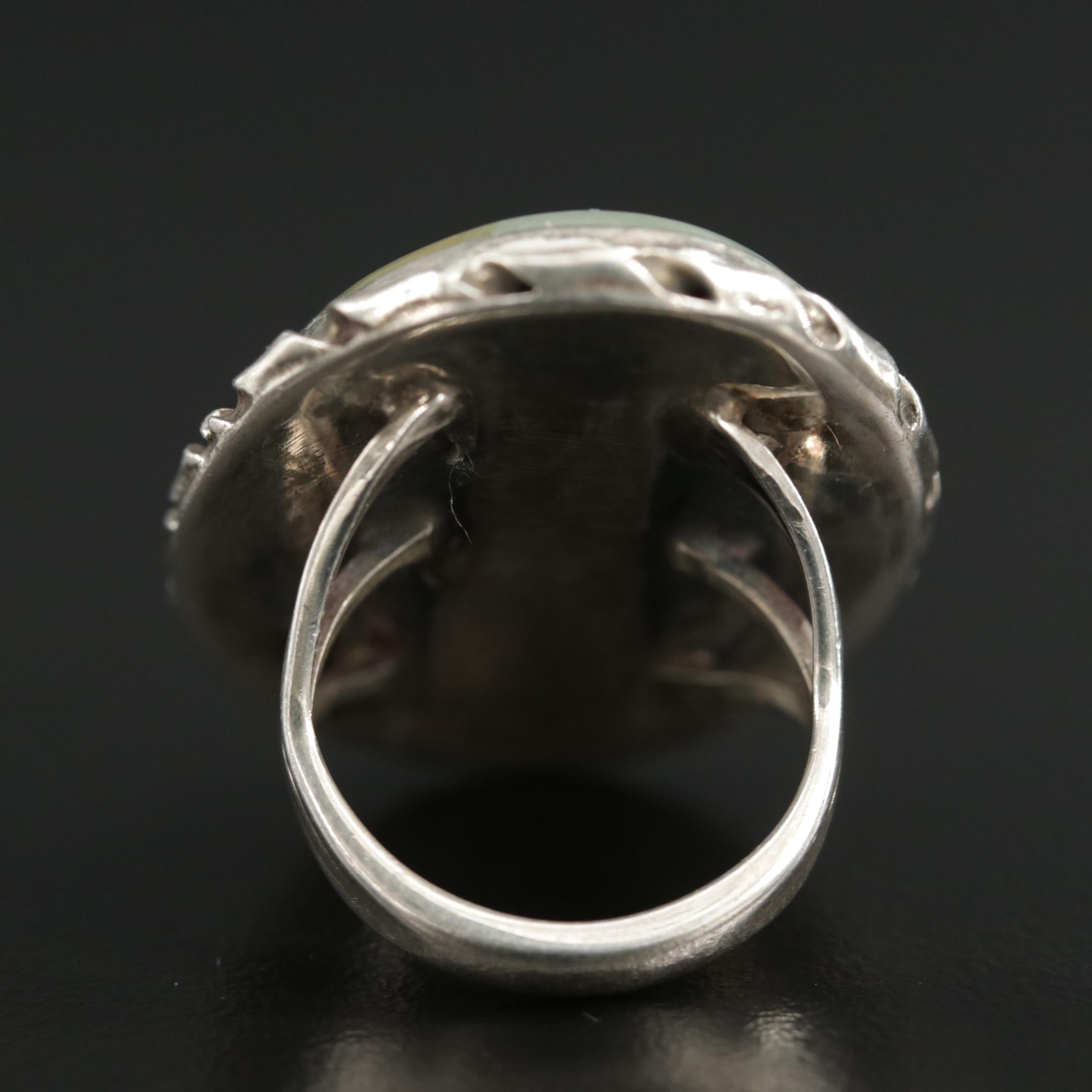 Sterling Silver Landscape Jasper Ring
