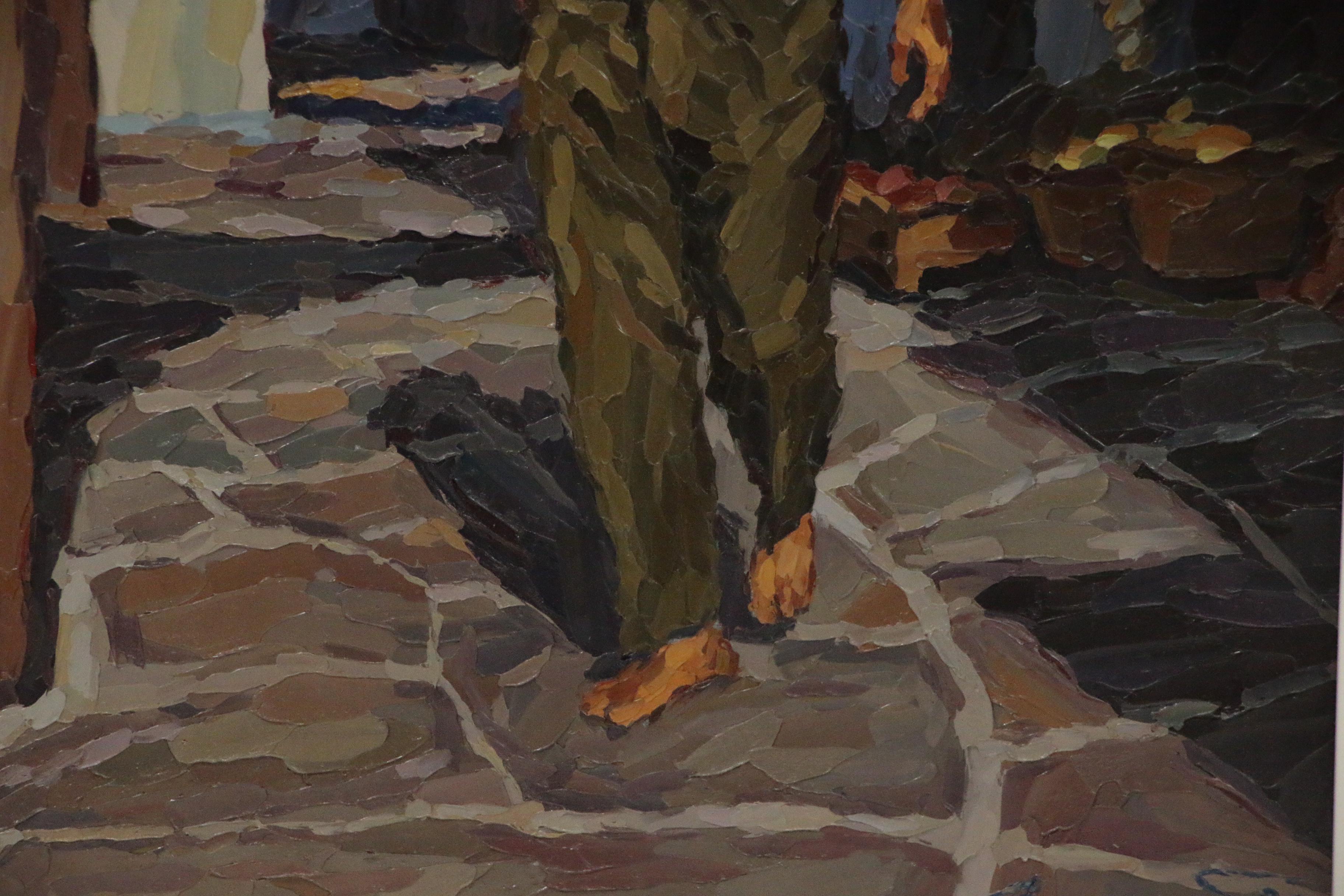 Manos Rovithis Oil Painting "Fisherman-Paros", 1986