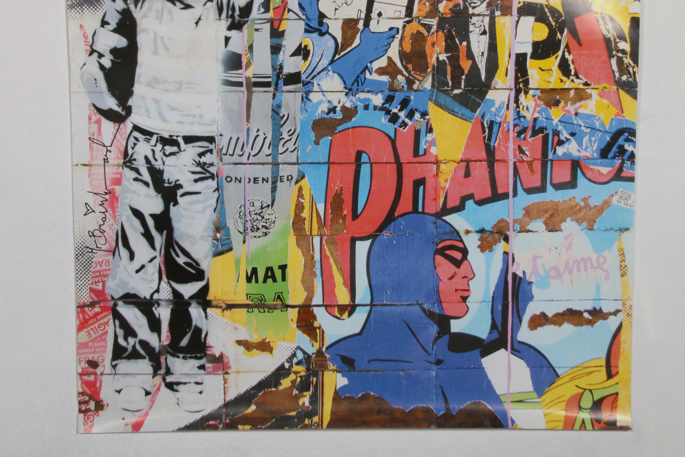 Offset Poster Print after Mr. Brainwash "Never Never Give Up"
