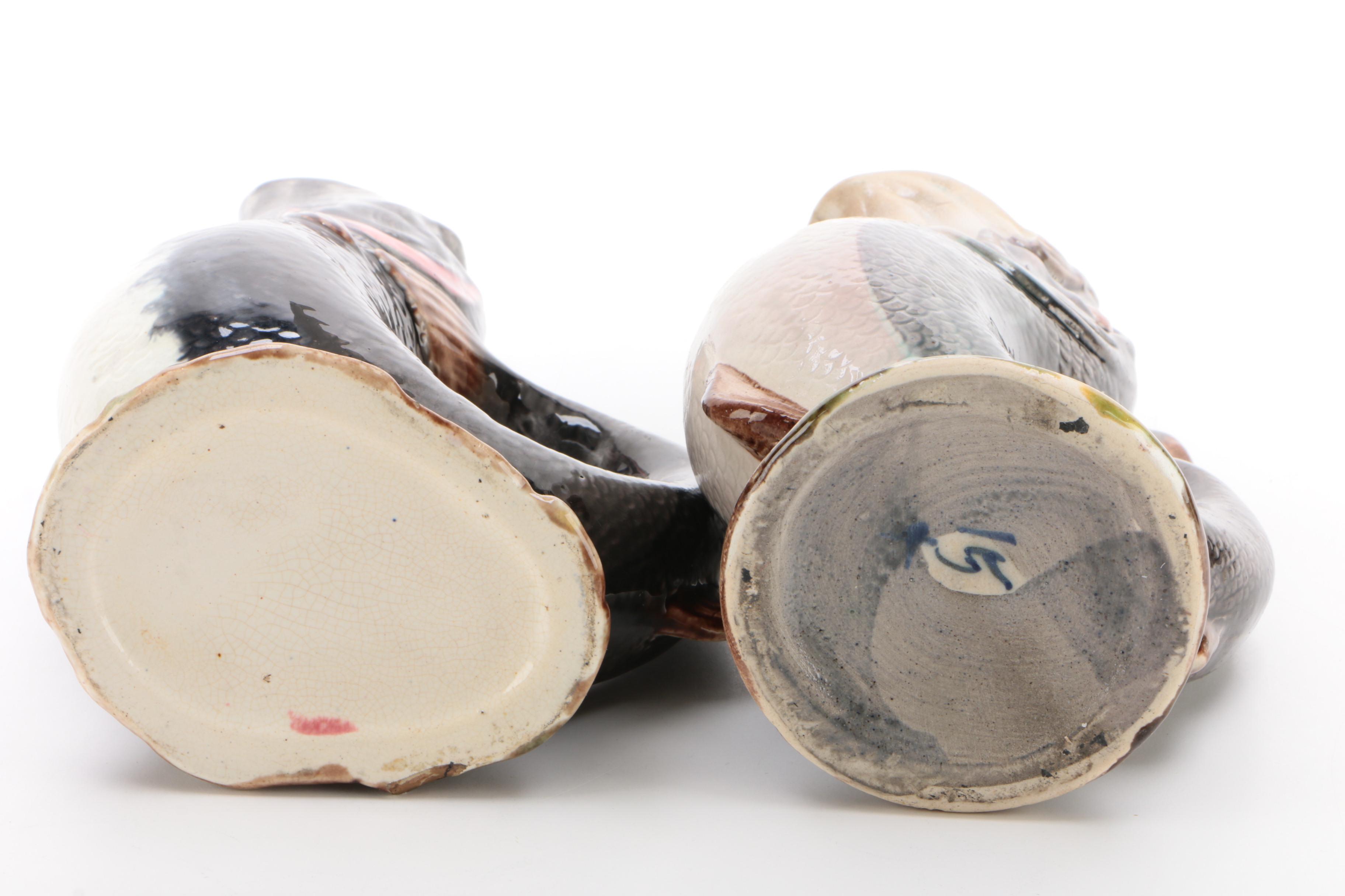 Majolica "Gurgling Fish" Pitchers, 1870-1880