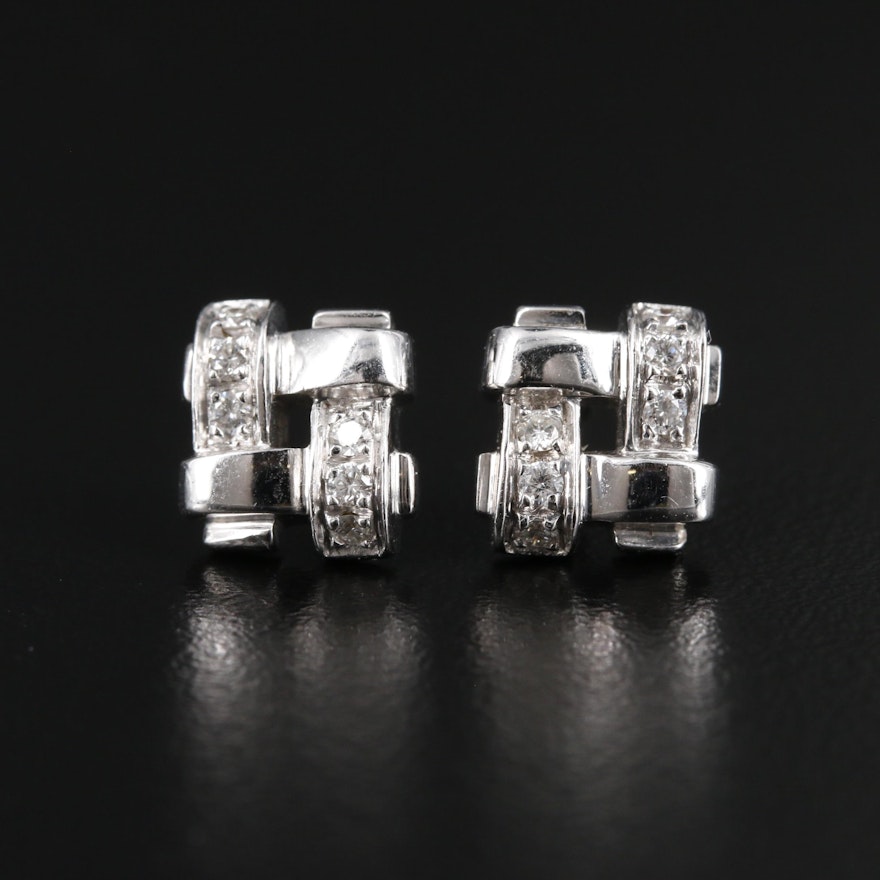 Tiffany & Co. 18K White Gold Diamond Earrings