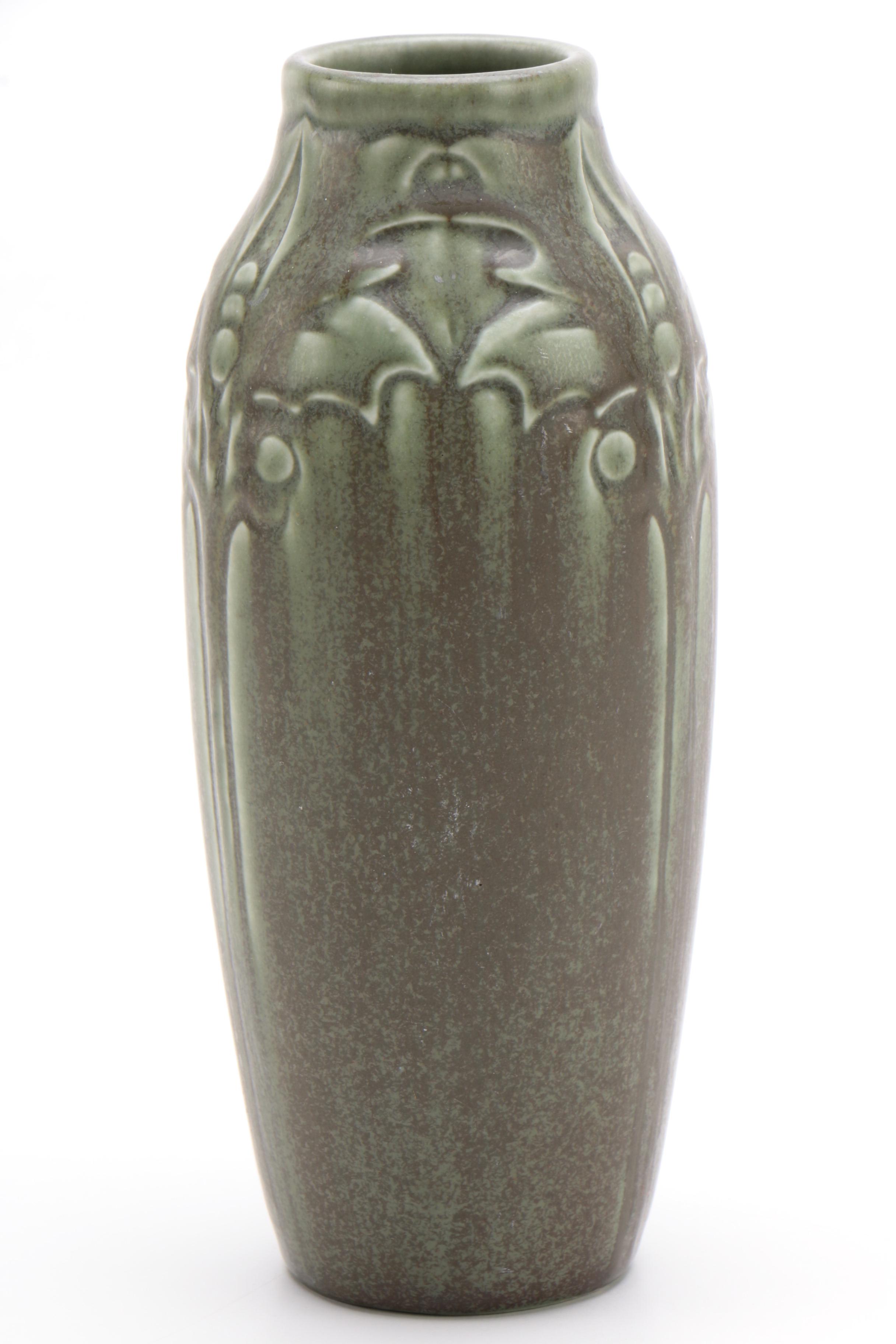 Rookwood Pottery Matte Green Glaze Vase, 1924