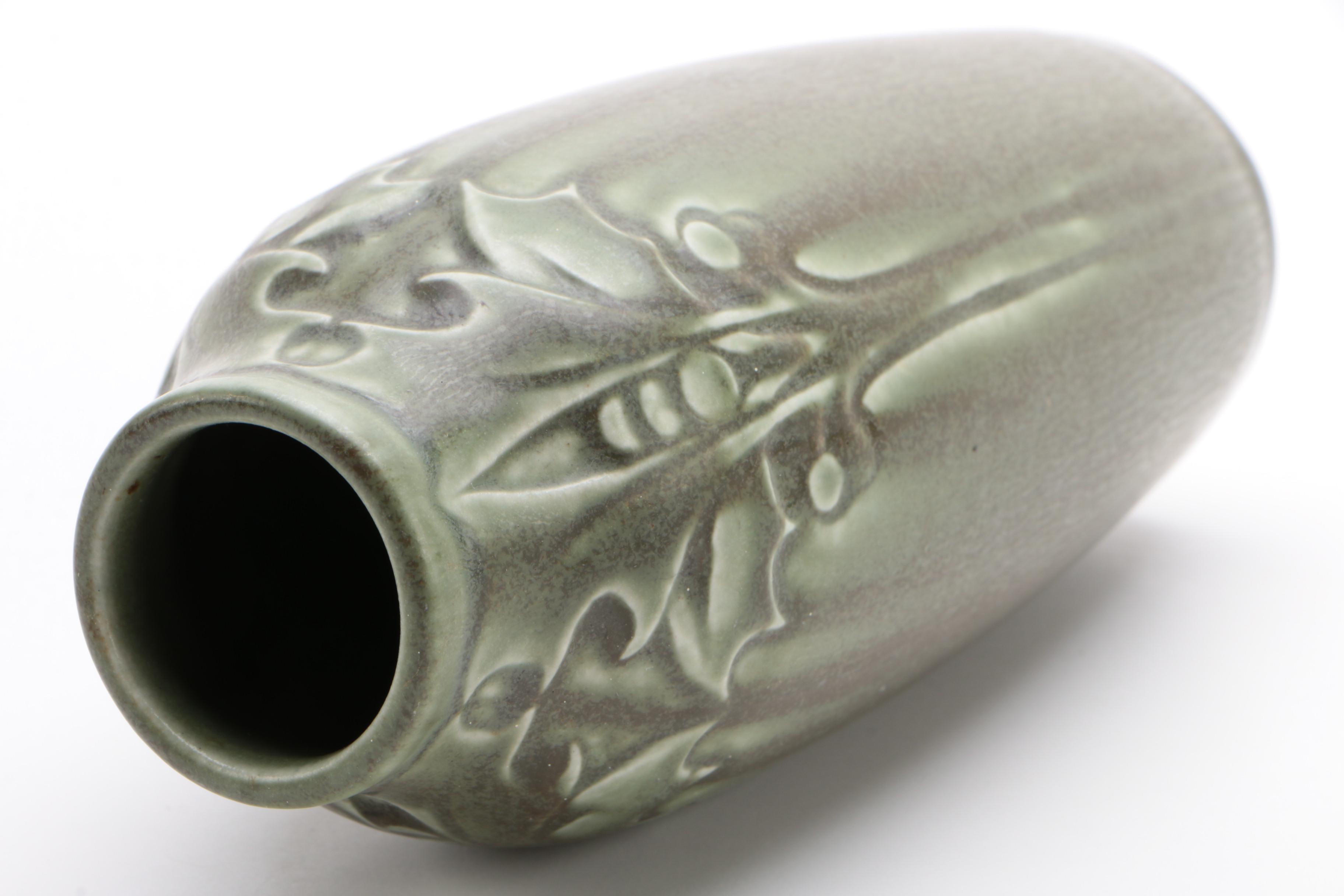 Rookwood Pottery Matte Green Glaze Vase, 1924