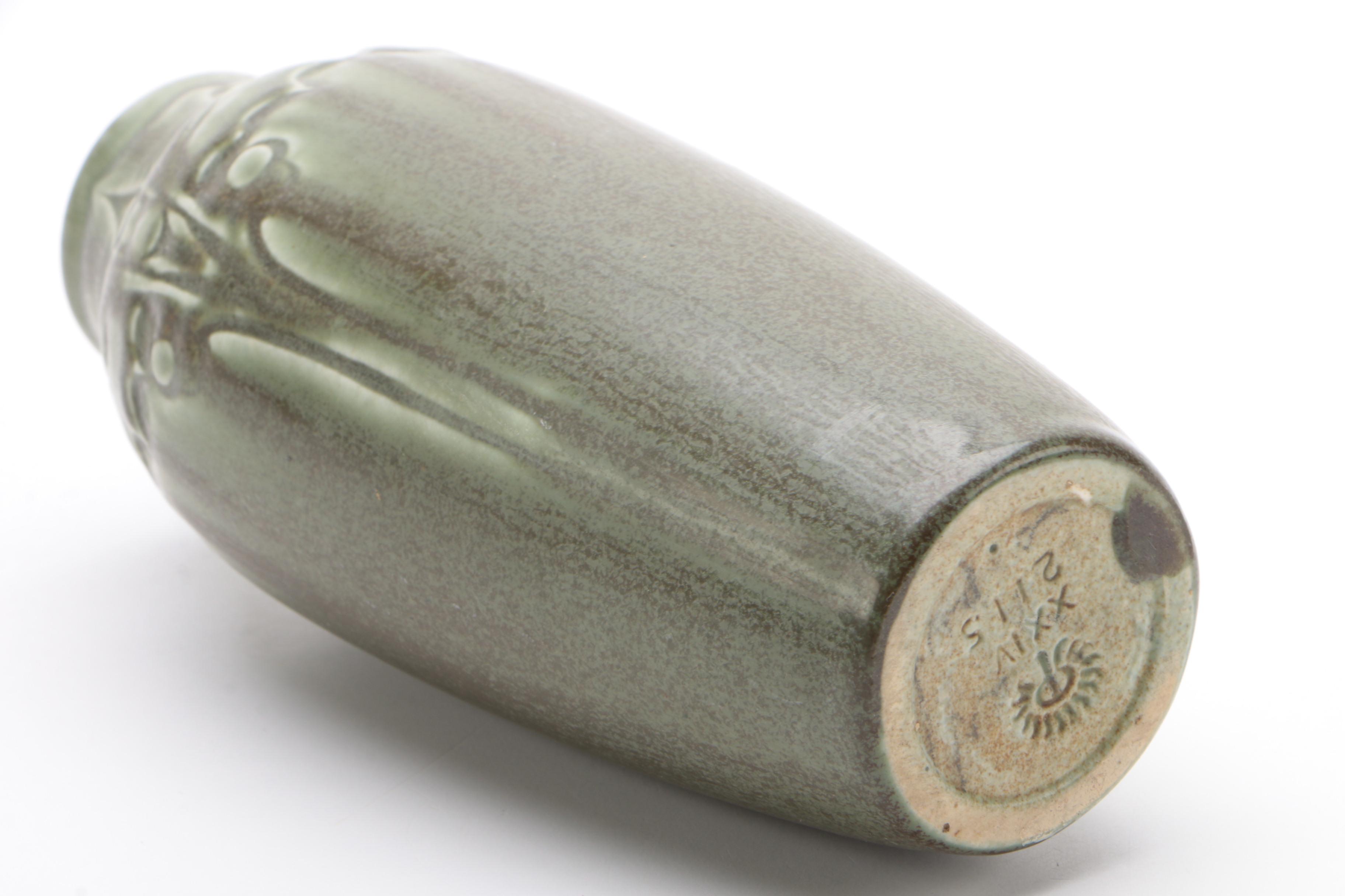 Rookwood Pottery Matte Green Glaze Vase, 1924