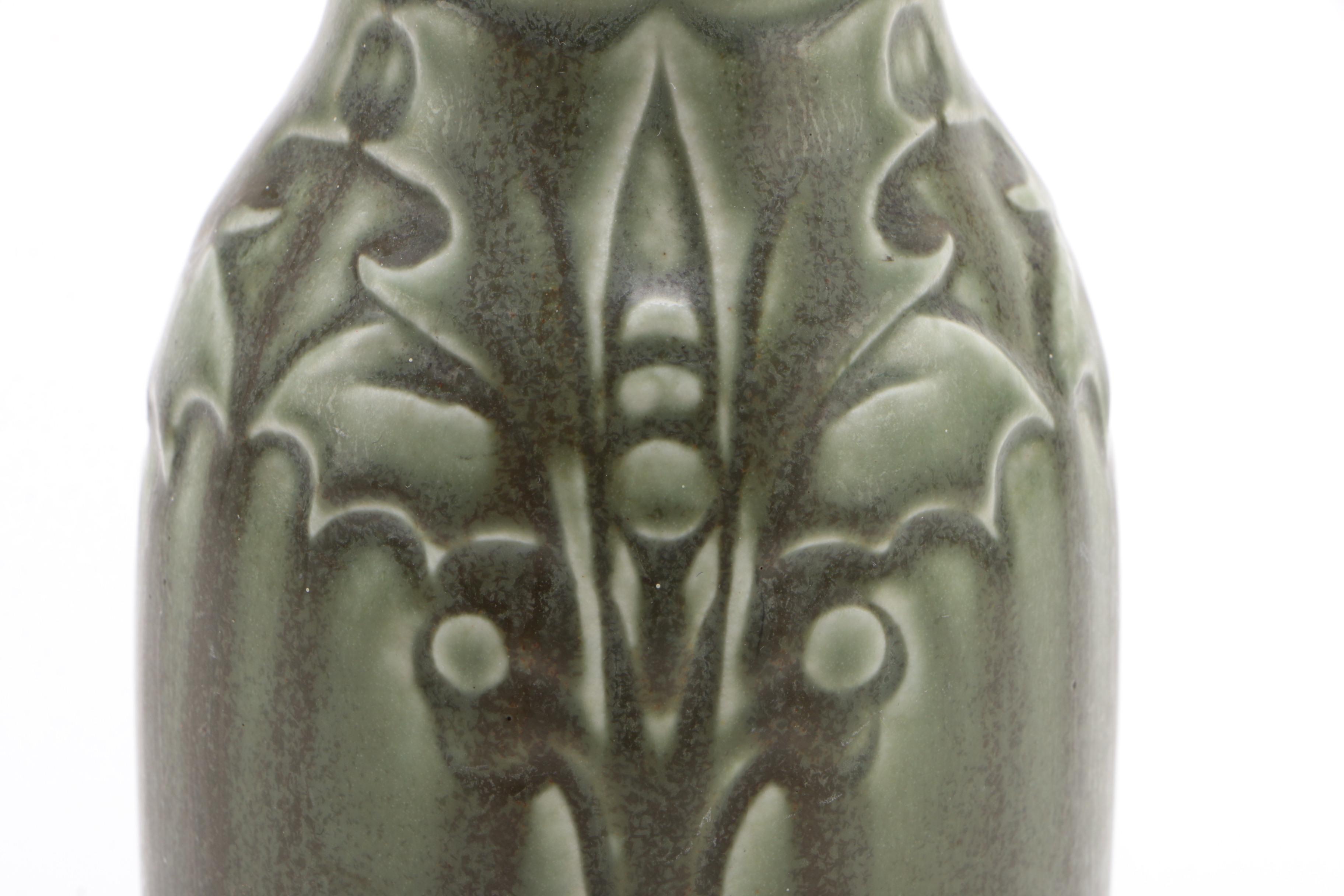 Rookwood Pottery Matte Green Glaze Vase, 1924