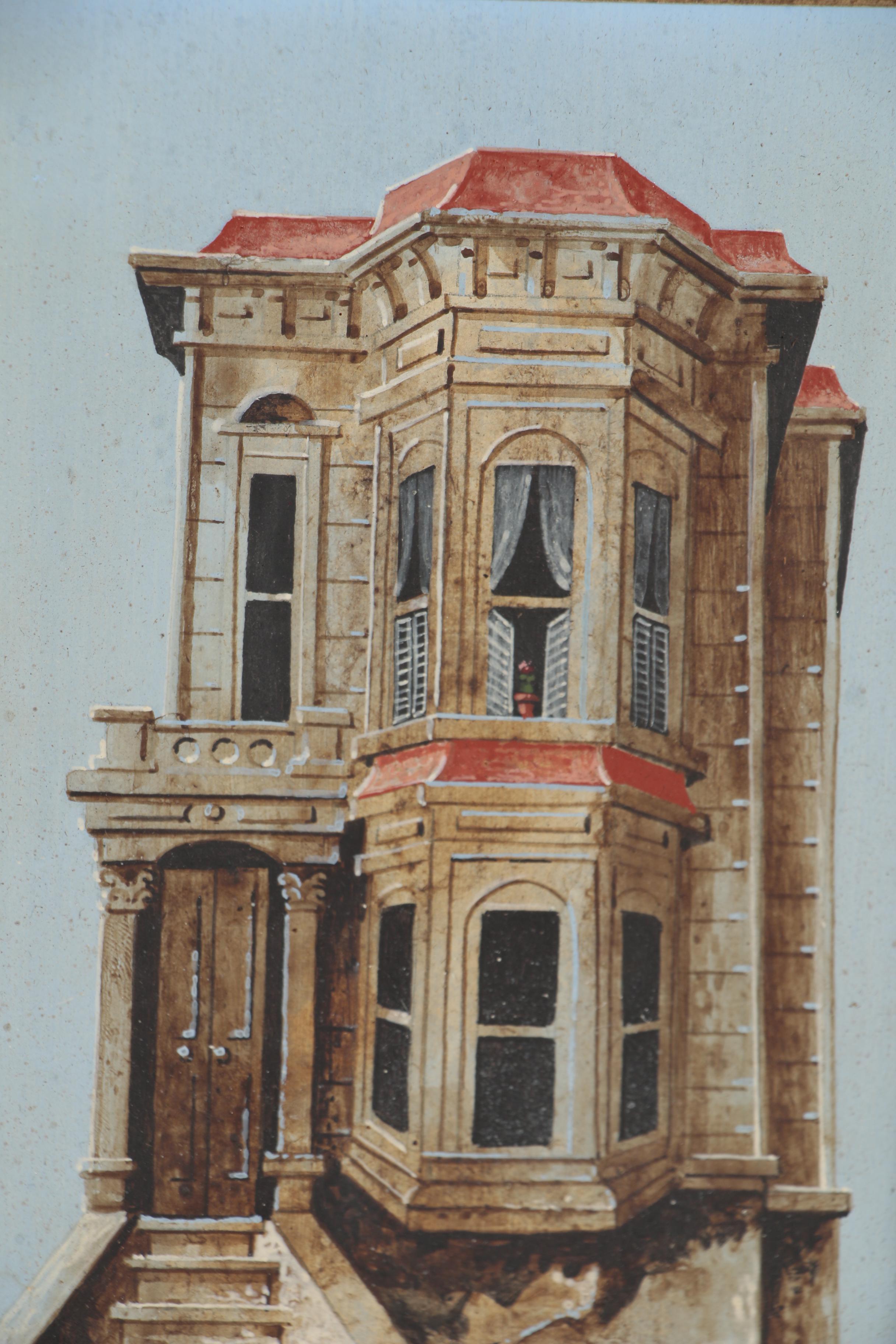 Carl Broderick Oil Painting of Stone House