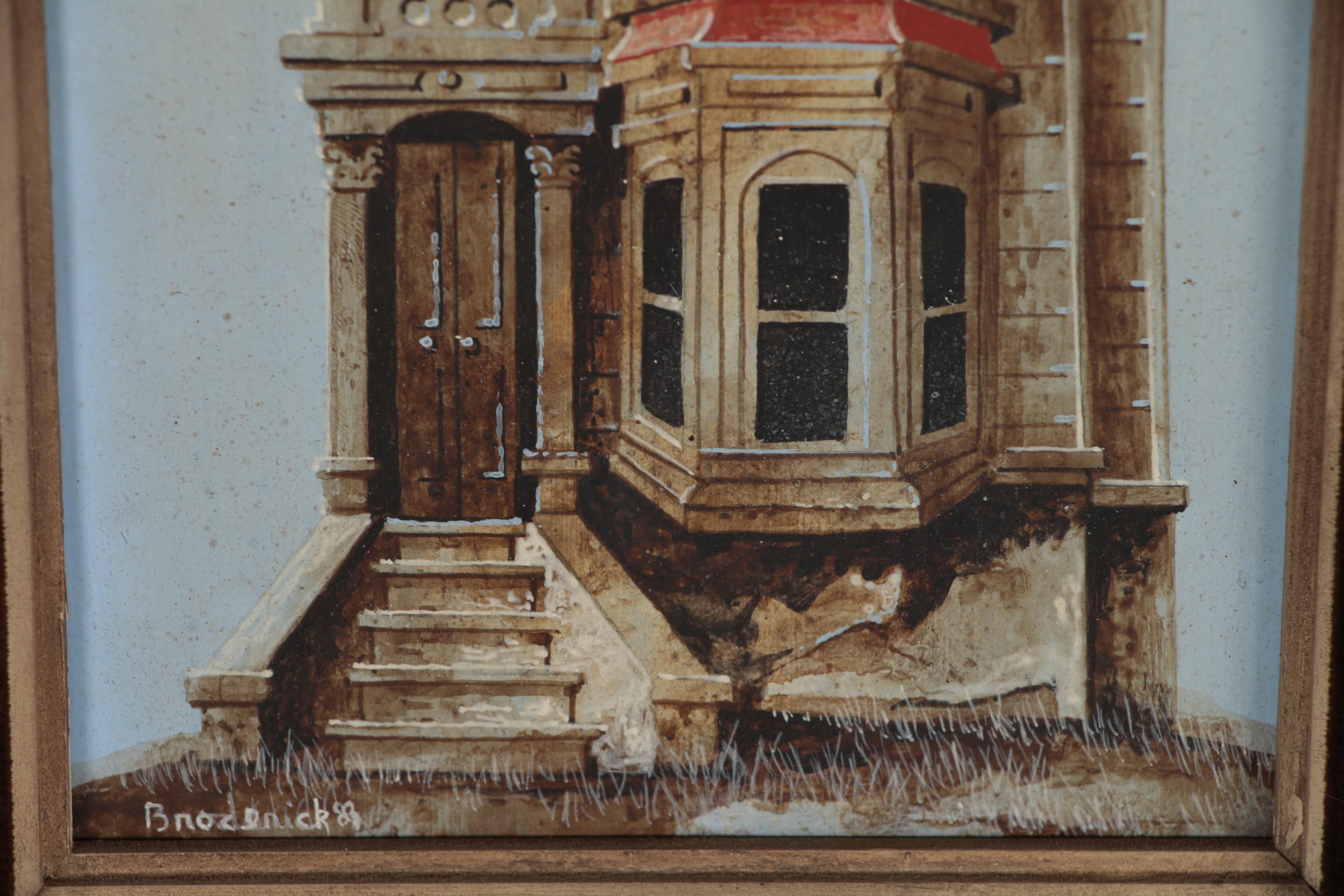 Carl Broderick Oil Painting of Stone House
