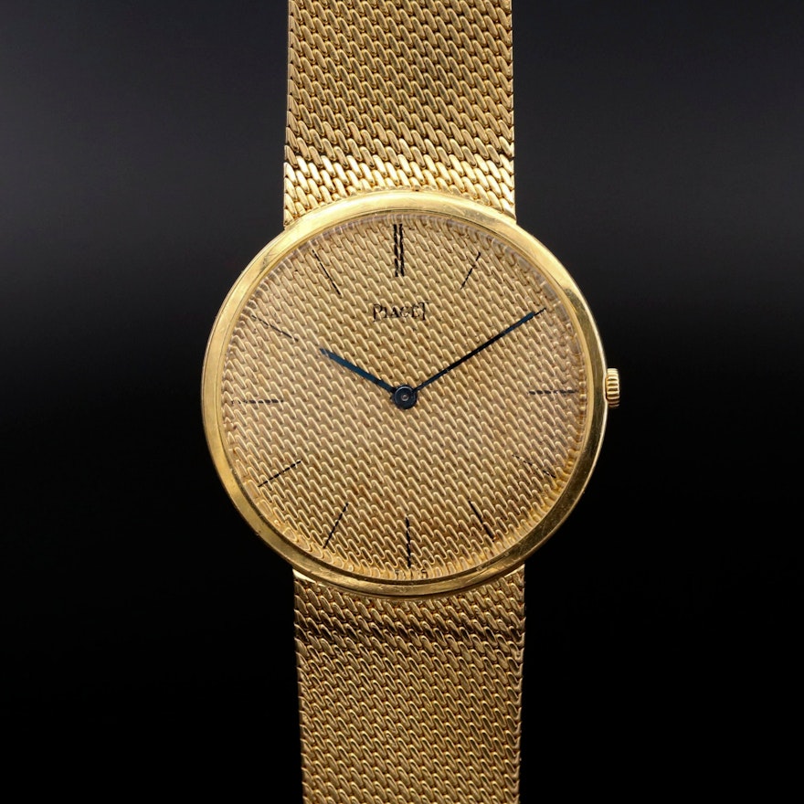 Piaget 18K Yellow Gold Stem Wind Wristwatch