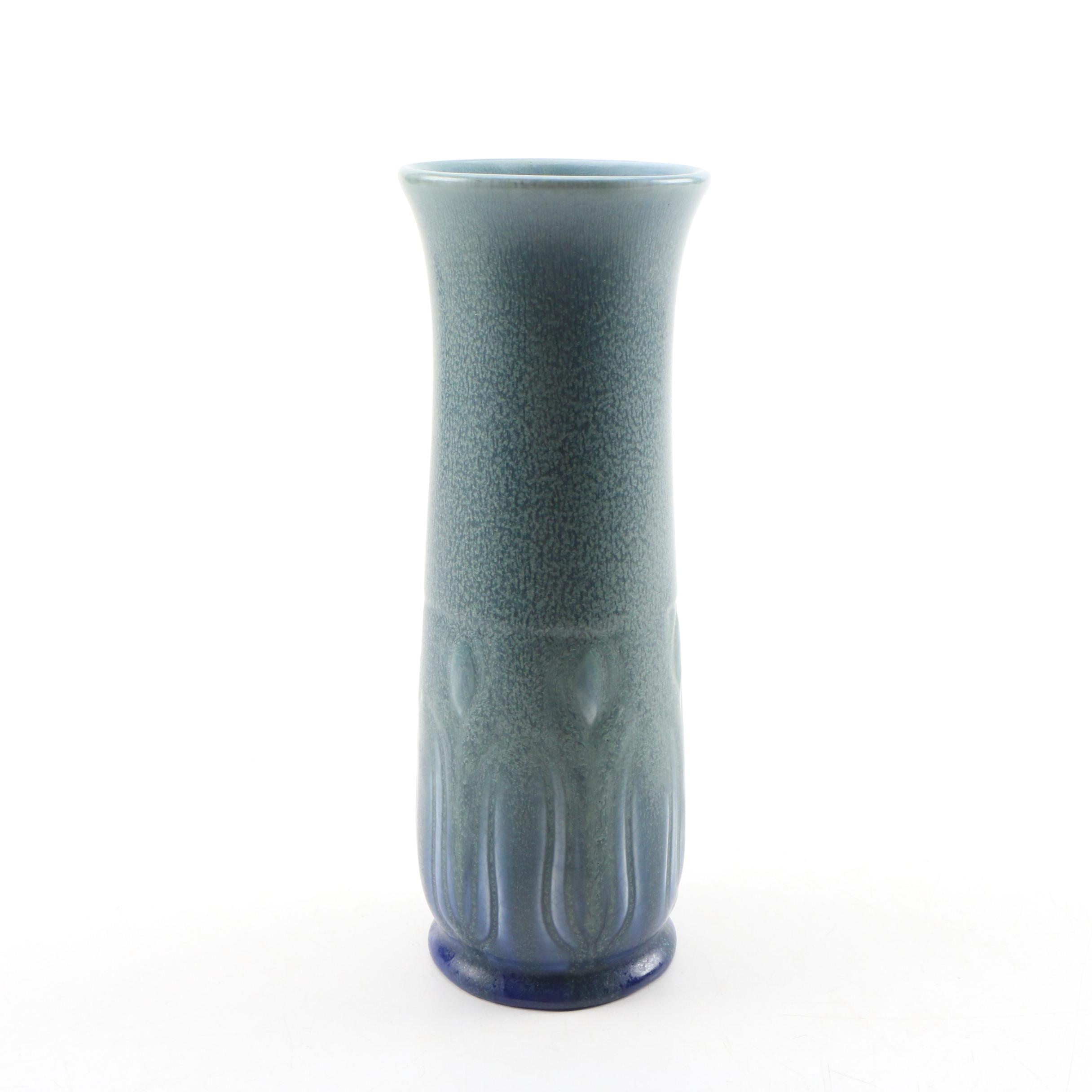 Rookwood Pottery Matte Blue and Green Glaze Vase, 1927