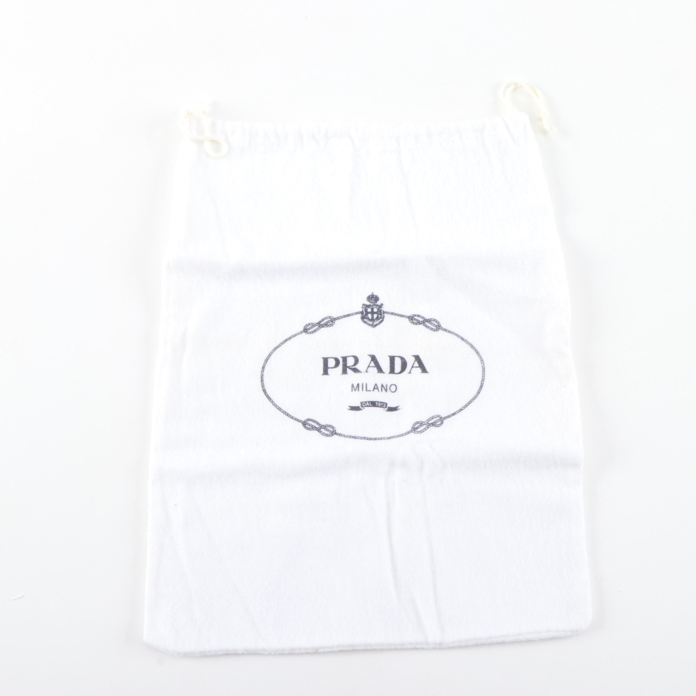 Prada Brown Foliate Jacquard Mini Tote