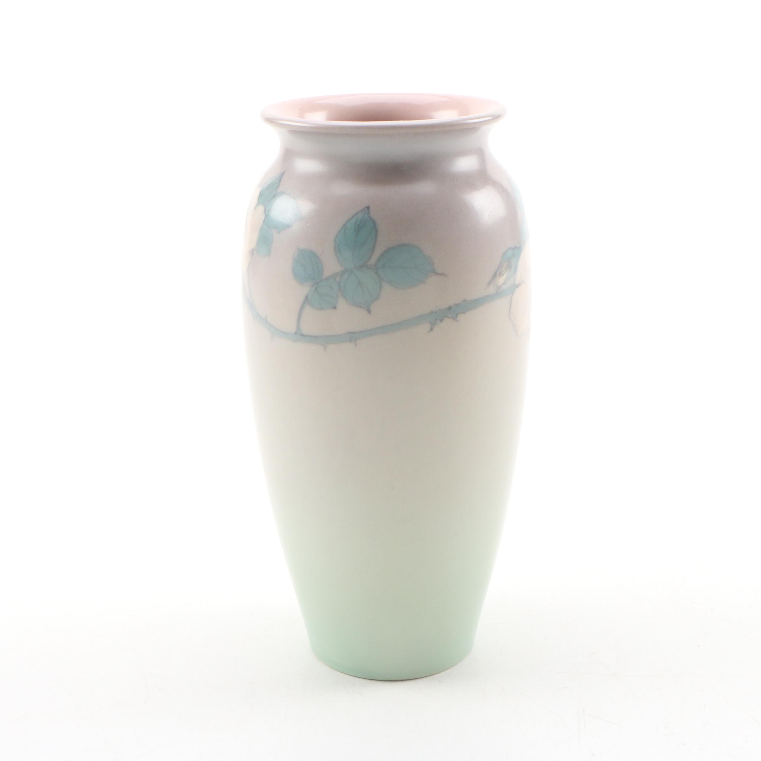 Edward George Diers Rookwood Pottery Vellum Glaze Vase, 1927