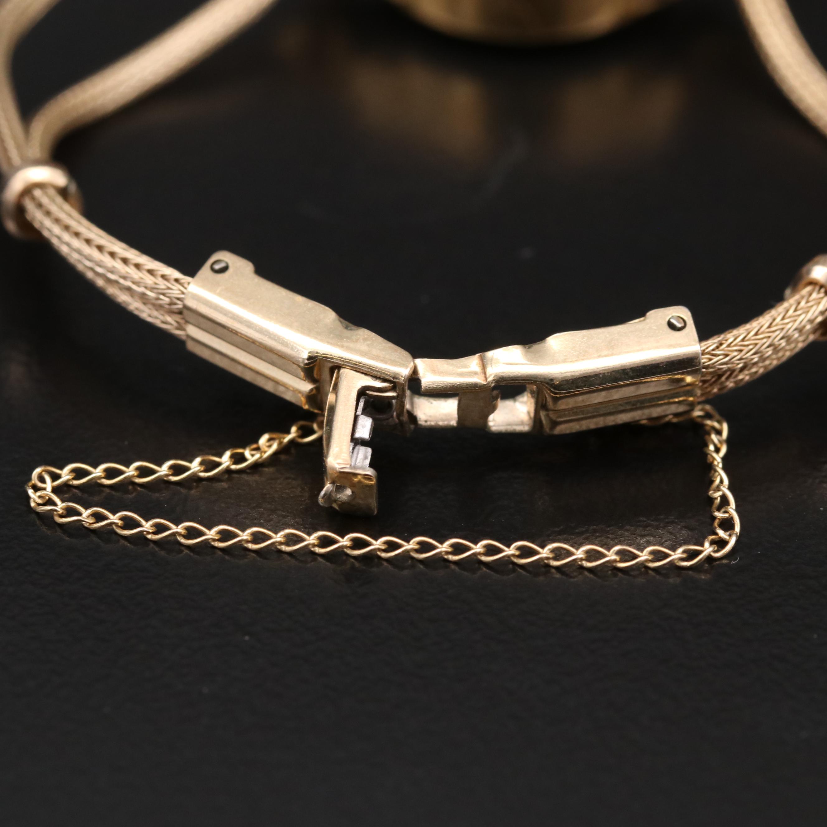 Rolex Precision 18K Gold Stem Wind Watch, Circa 1950