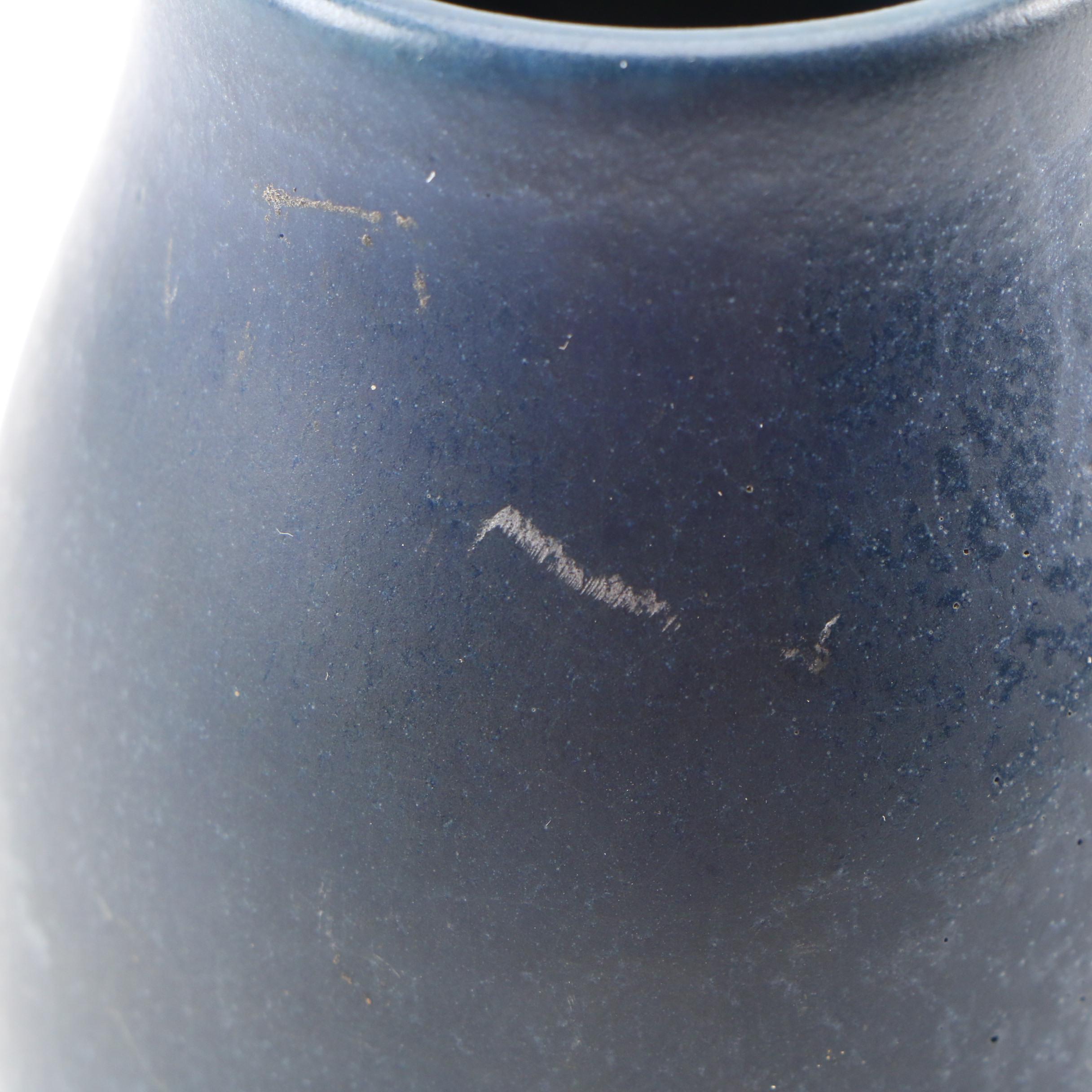 Rookwood Pottery Dark Blue Glaze Earthenware Vase, 1906