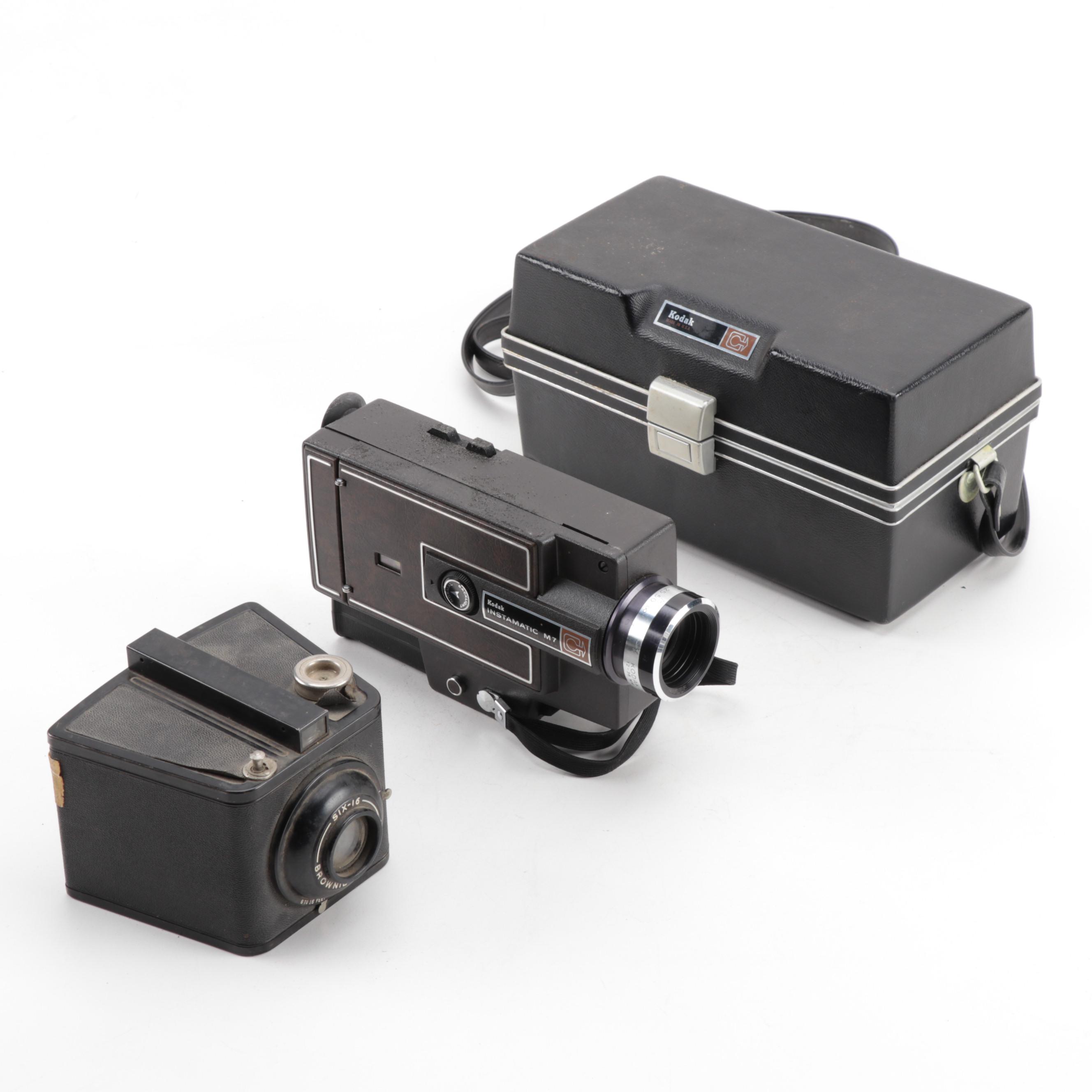 Kodak Instamatic M7 Movie Camera and Six-16 Brownie