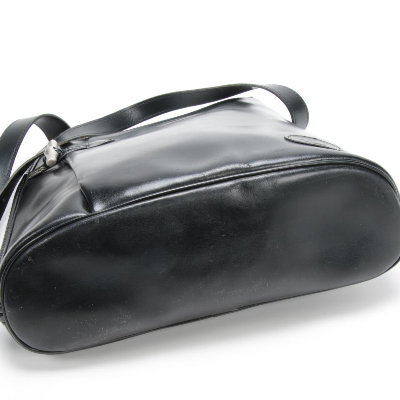 Longchamp Paris Roseau Side Toggle Black Leather Shoulder Bag