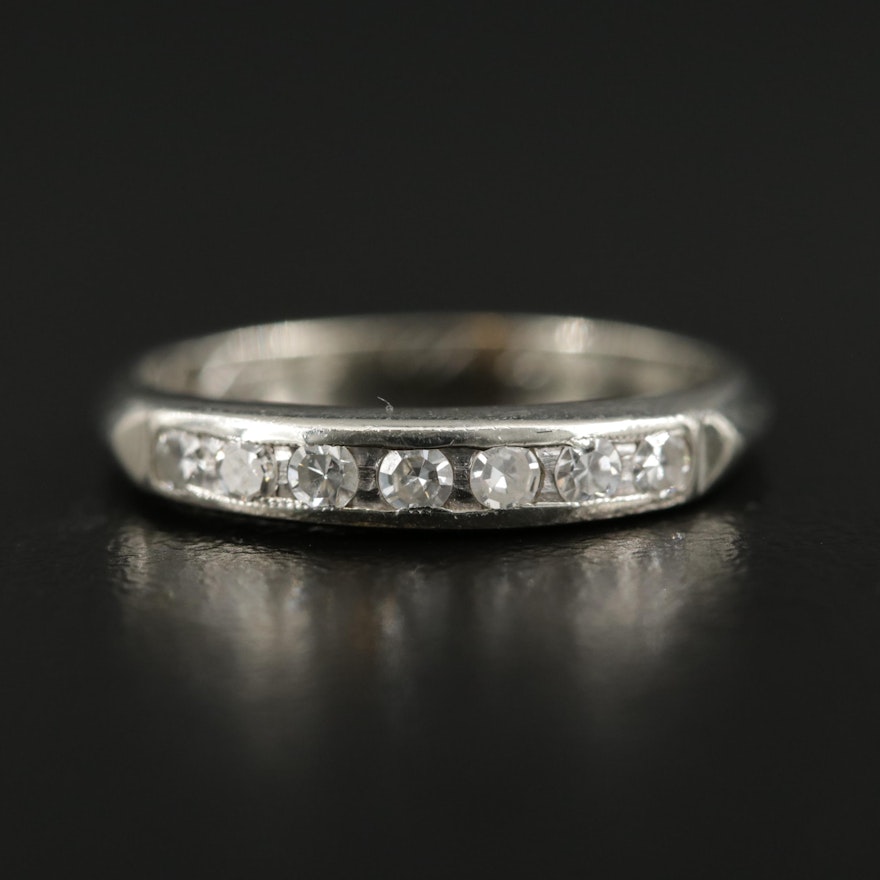 Vintage 14K Gold Diamond Channel Ring