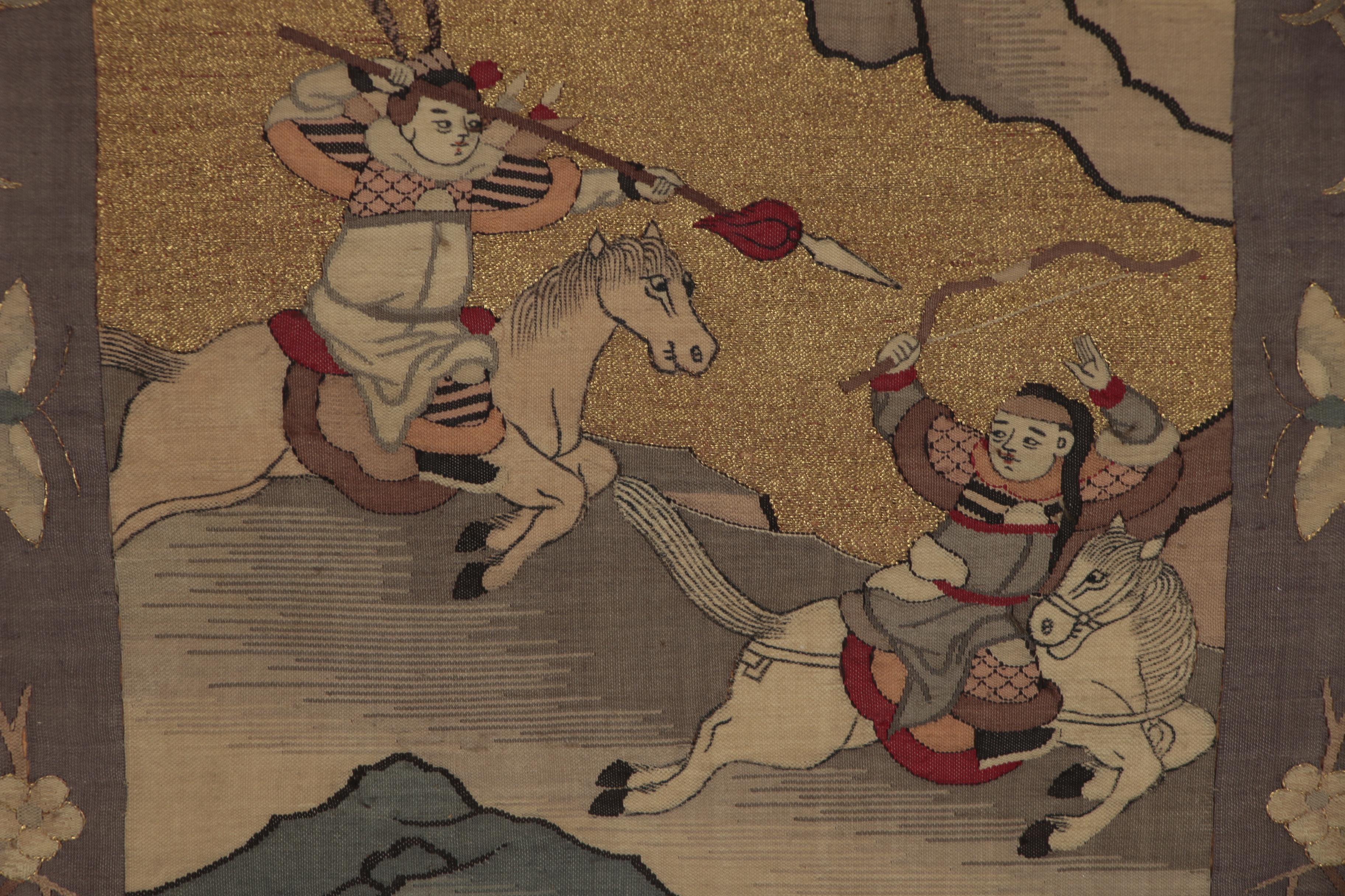 Chinese Handwoven Kesi Silk Tapestry Panels, Qing Dynasty