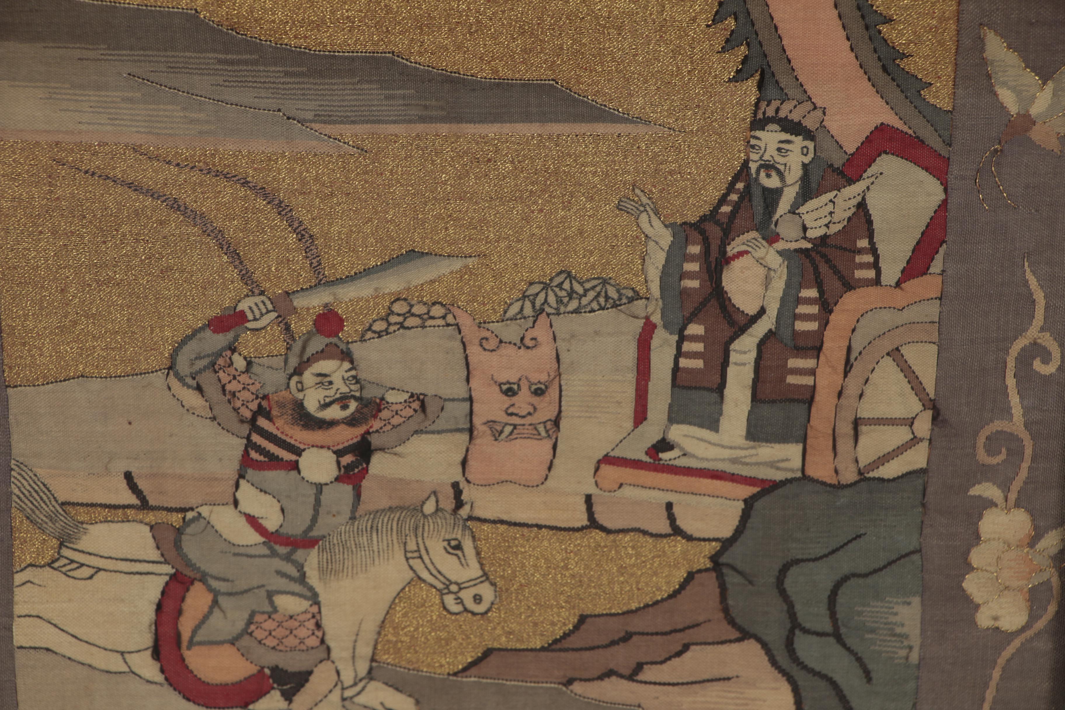 Chinese Handwoven Kesi Silk Tapestry Panels, Qing Dynasty