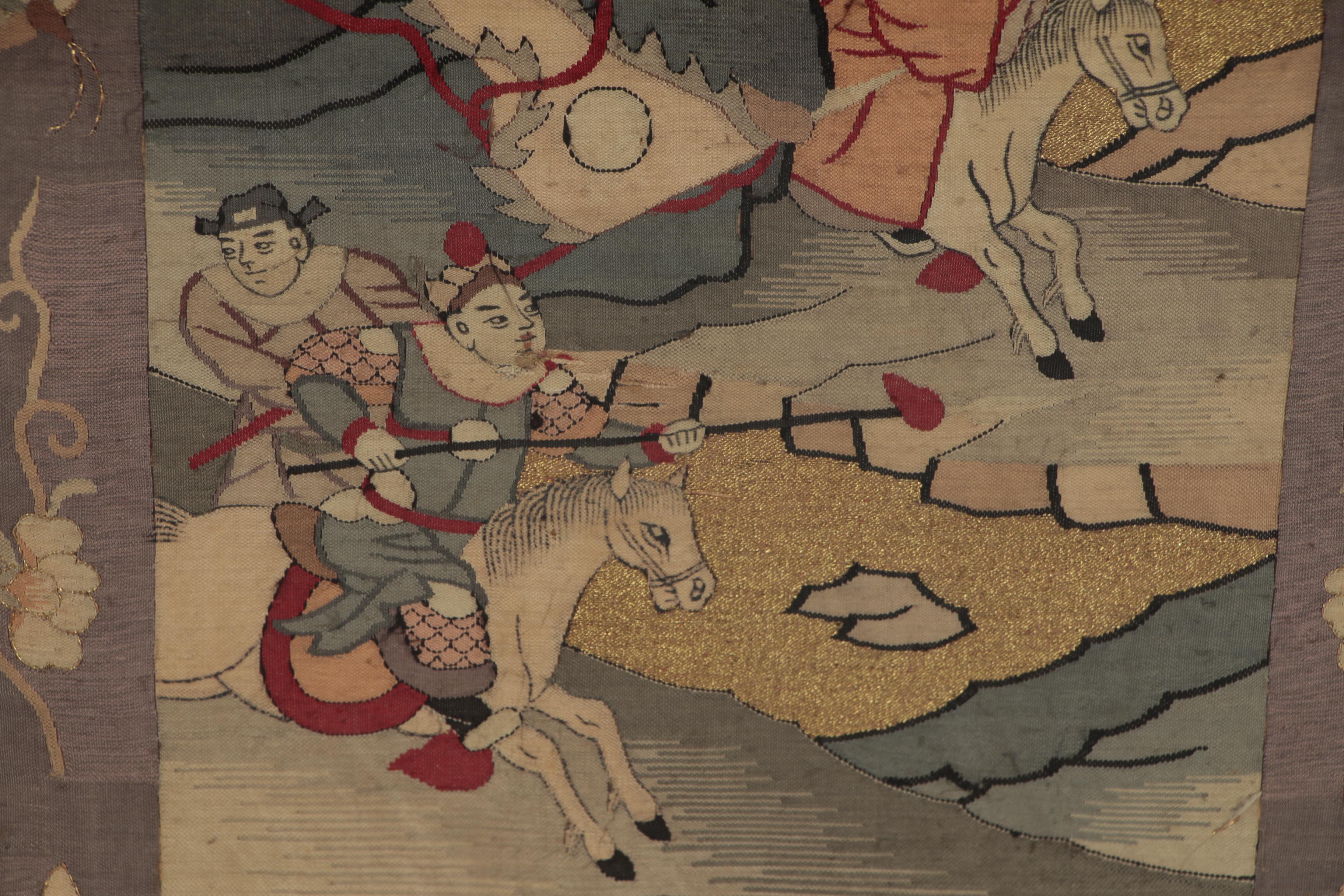 Chinese Handwoven Kesi Silk Tapestry Panels, Qing Dynasty