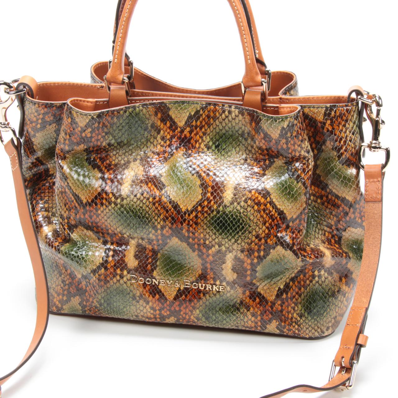 Dooney & Bourke Python Embossed Leather Crossbody Satchel