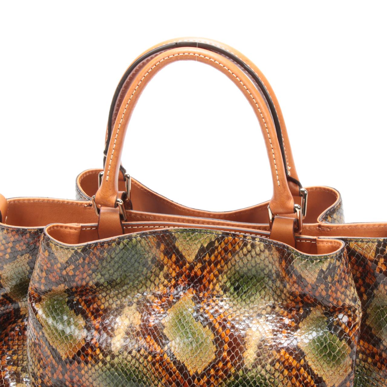 Dooney & Bourke Python Embossed Leather Crossbody Satchel