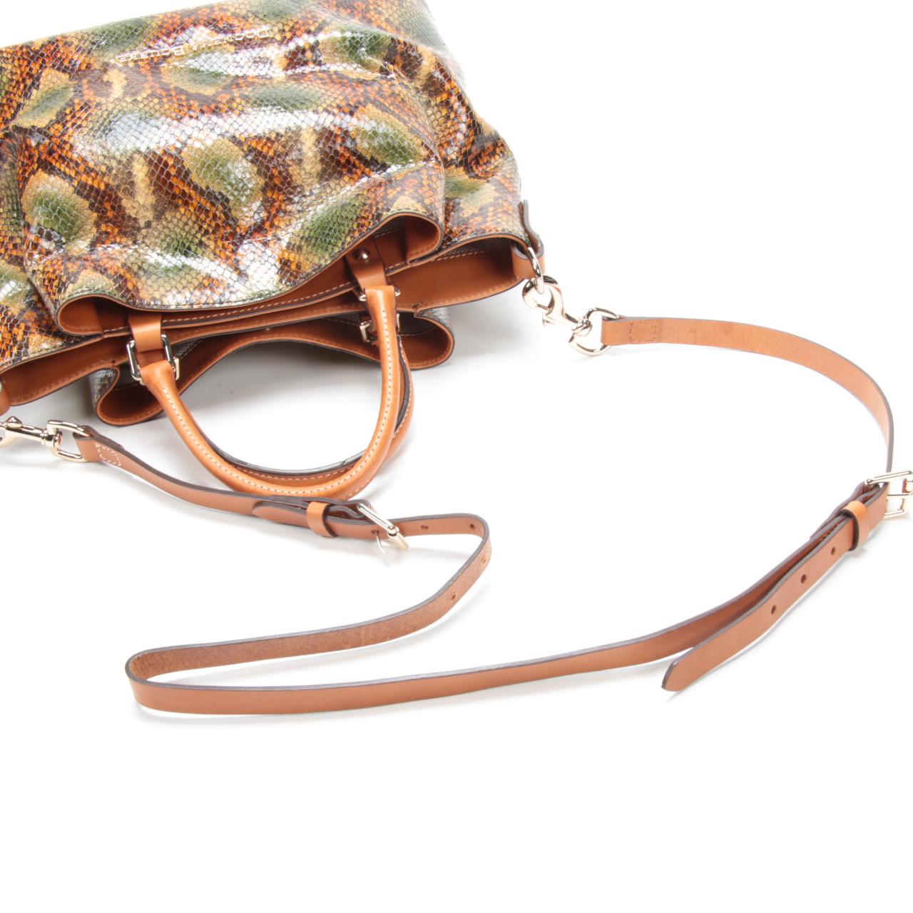 Dooney & Bourke Python Embossed Leather Crossbody Satchel