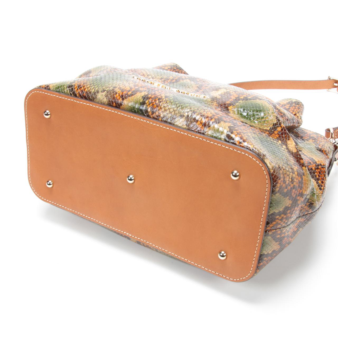 Dooney & Bourke Python Embossed Leather Crossbody Satchel